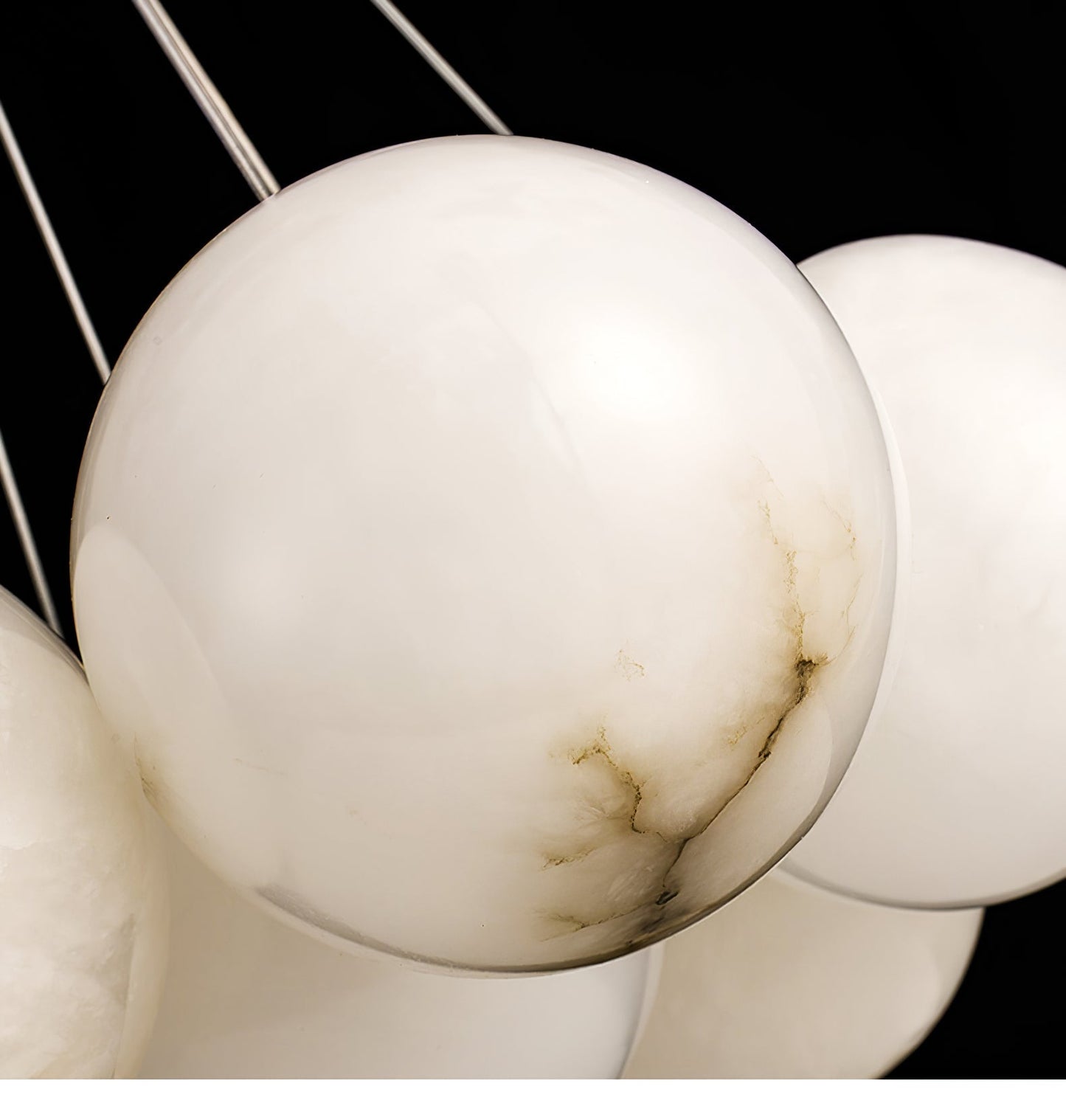 Vakkerlight Alabaster Lunar Chandelier – Modern 7‑19 Light Sphere Fixture