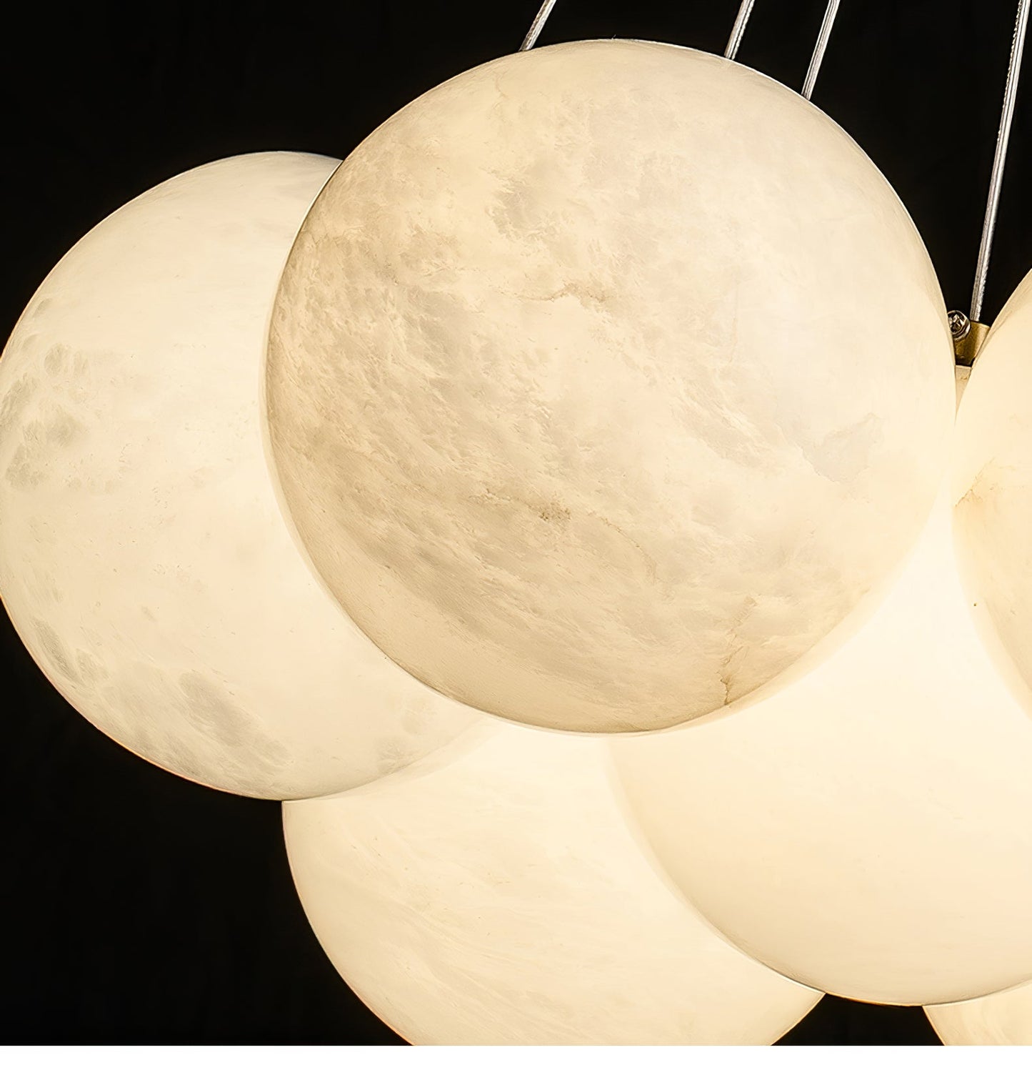 Vakkerlight Alabaster Lunar Chandelier – Modern 7‑19 Light Sphere Fixture