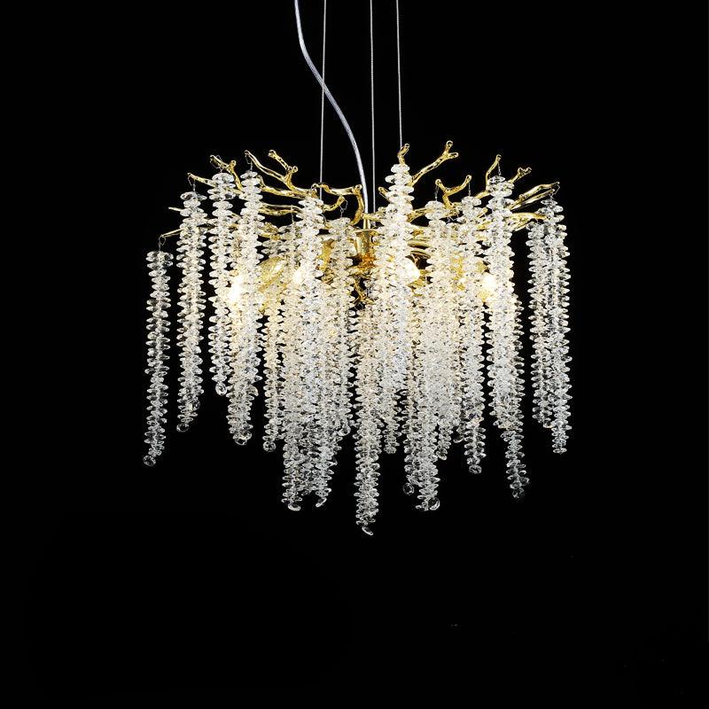 Albero Gold Crystal Chandelier with 8, 10, or 14 Heads