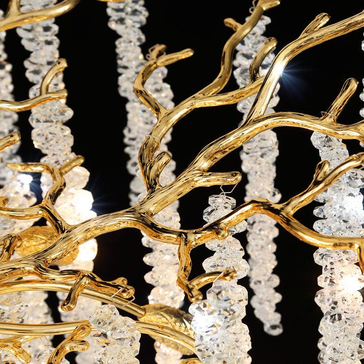 Albero Gold Crystal Chandelier with 8, 10, or 14 Heads