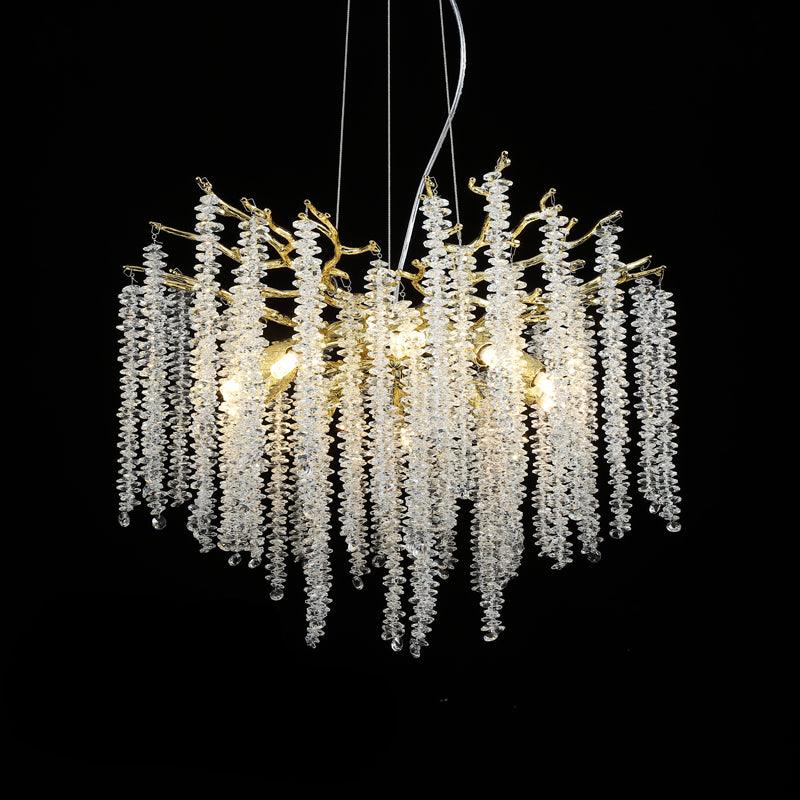 Albero Gold Crystal Chandelier with 8, 10, or 14 Heads