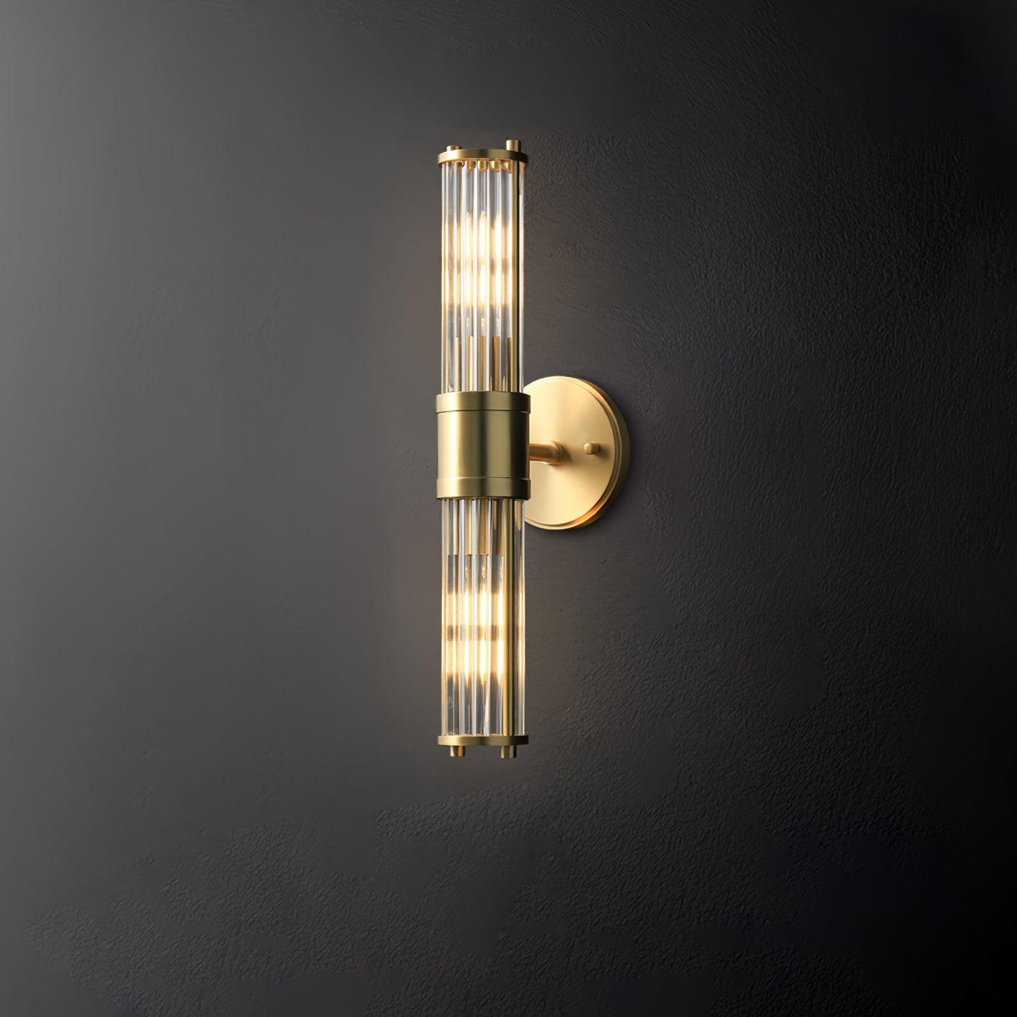 Celeste Brass Cylinder Wall Light – Mid Century Modern Sconce