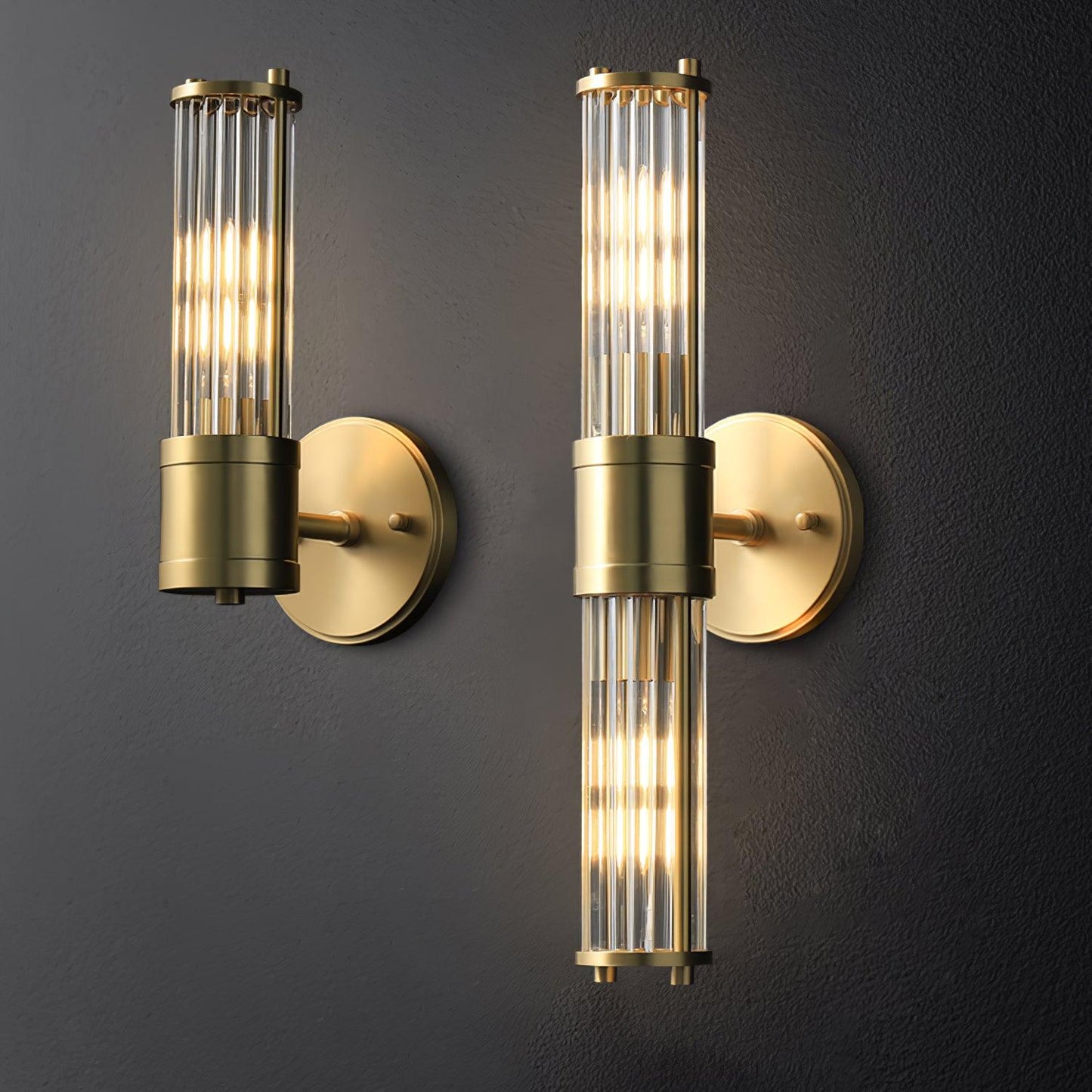 Celeste Brass Cylinder Wall Light – Mid Century Modern Sconce