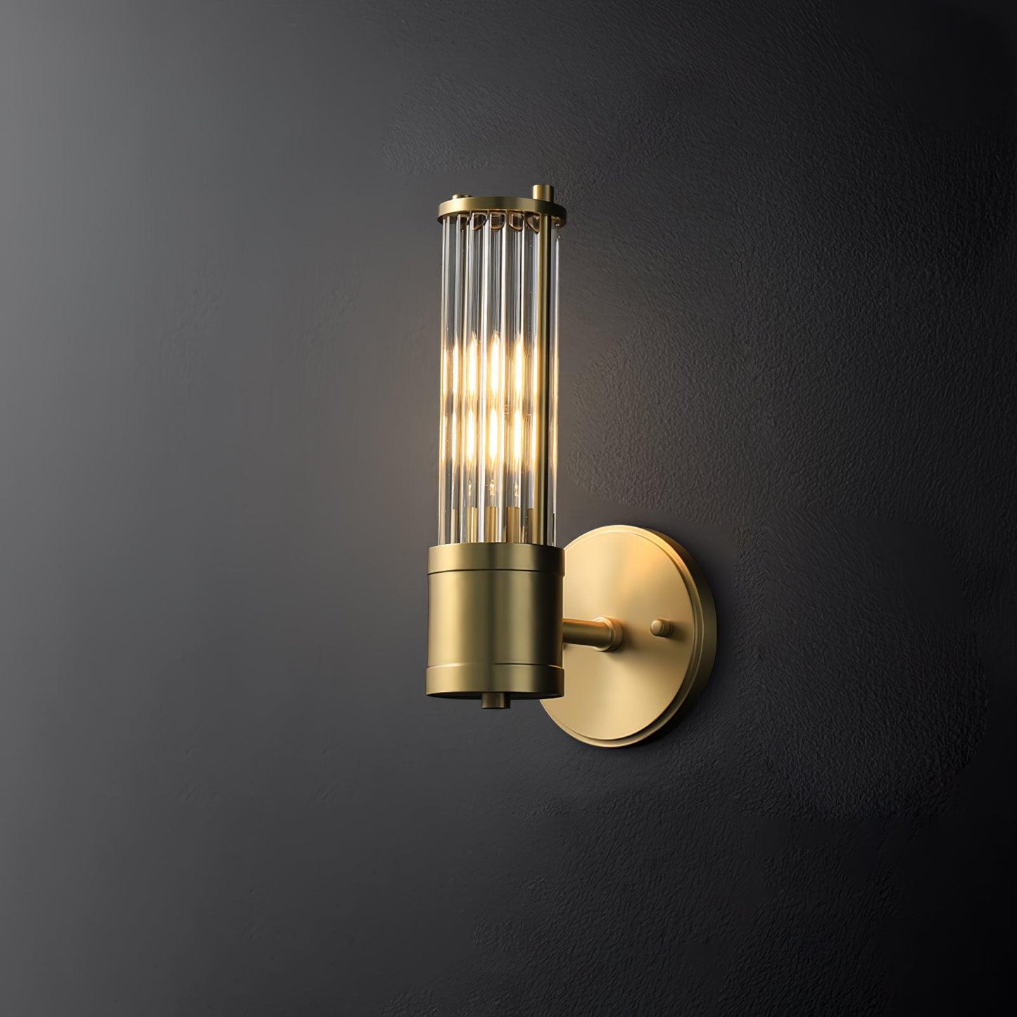Celeste Brass Cylinder Wall Light – Mid Century Modern Sconce
