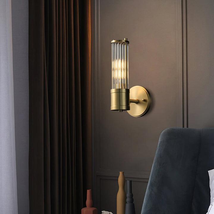 Celeste Brass Cylinder Wall Light – Mid Century Modern Sconce