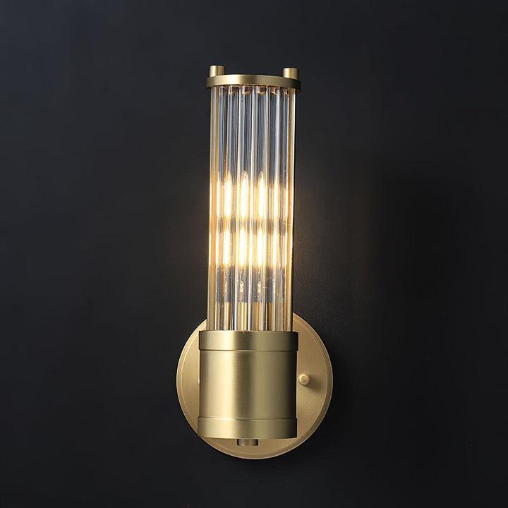 Celeste Brass Cylinder Wall Light – Mid Century Modern Sconce