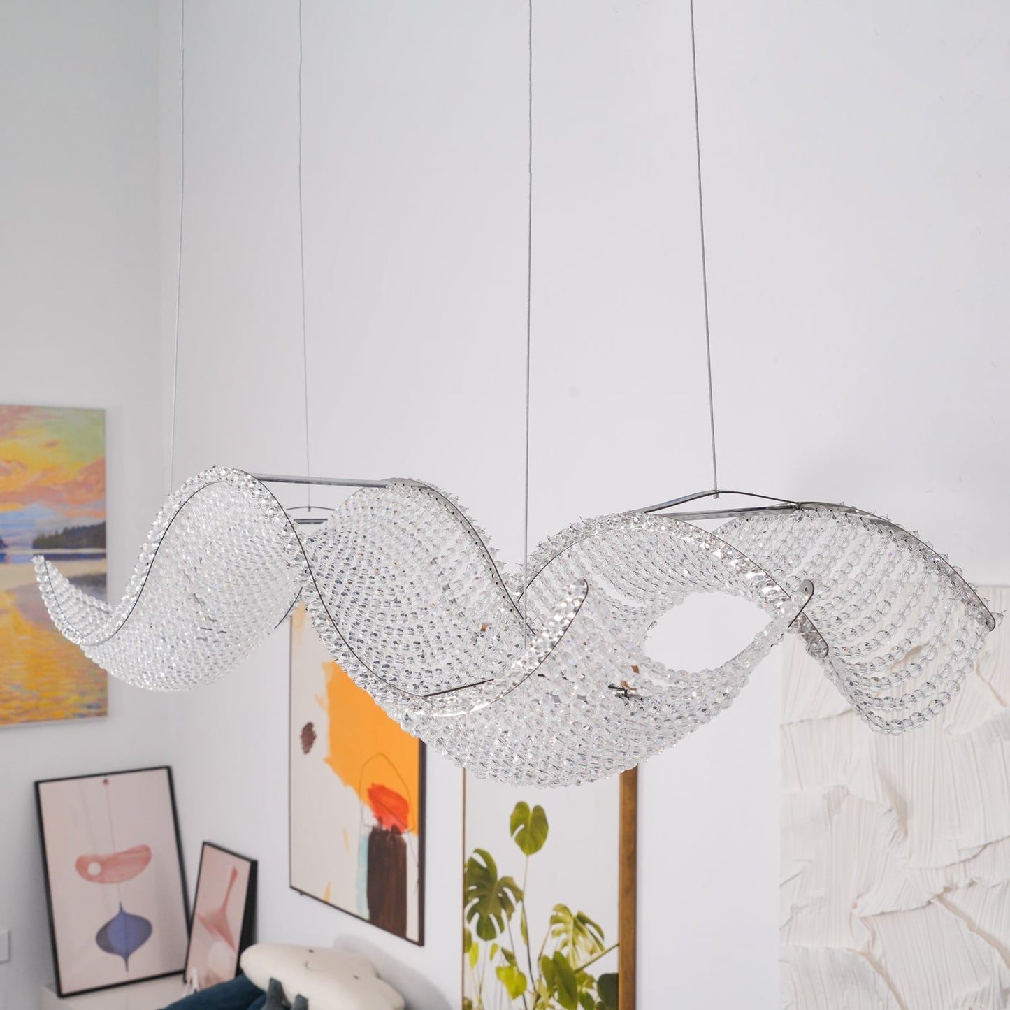 Alon Crystal Chandelier Luxury LED Pendant Light