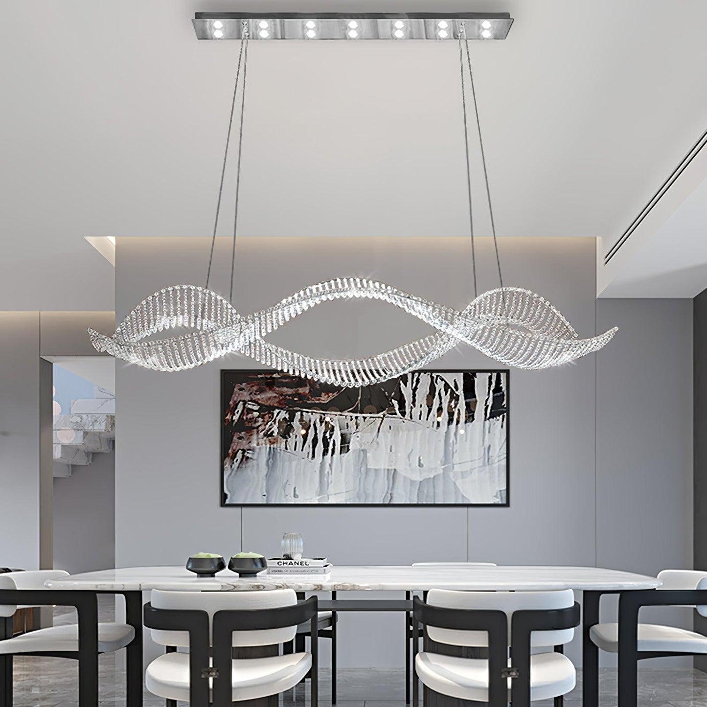 Alon Crystal Chandelier Luxury LED Pendant Light