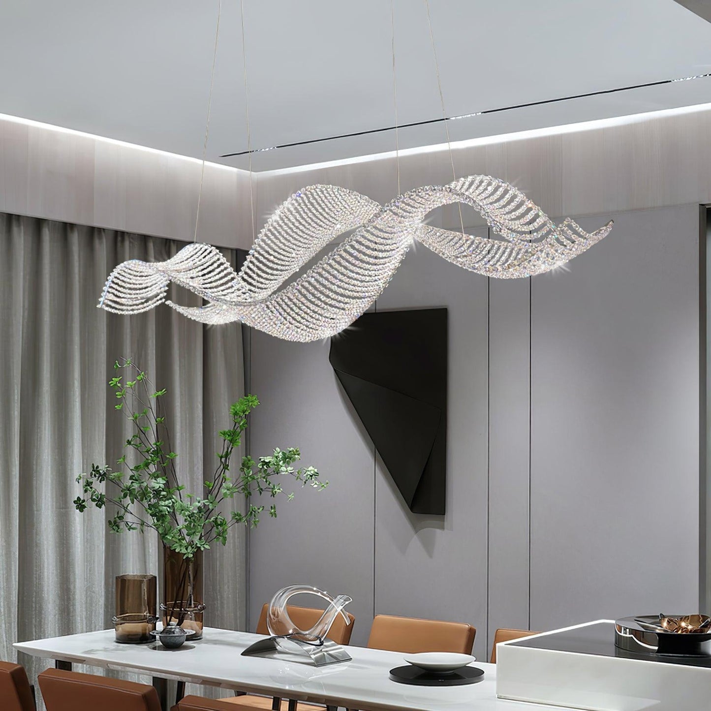 Alon Crystal Chandelier Luxury LED Pendant Light