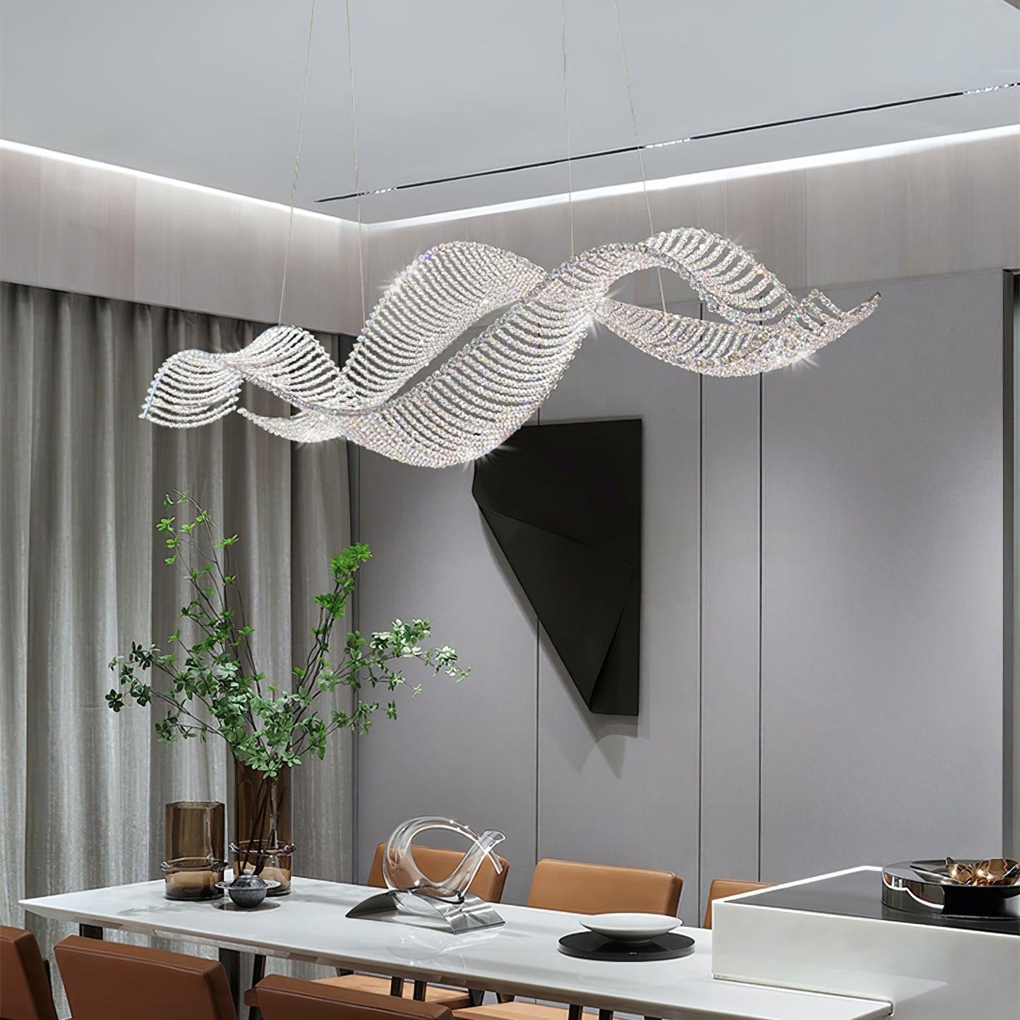 Alon Crystal Chandelier Luxury LED Pendant Light