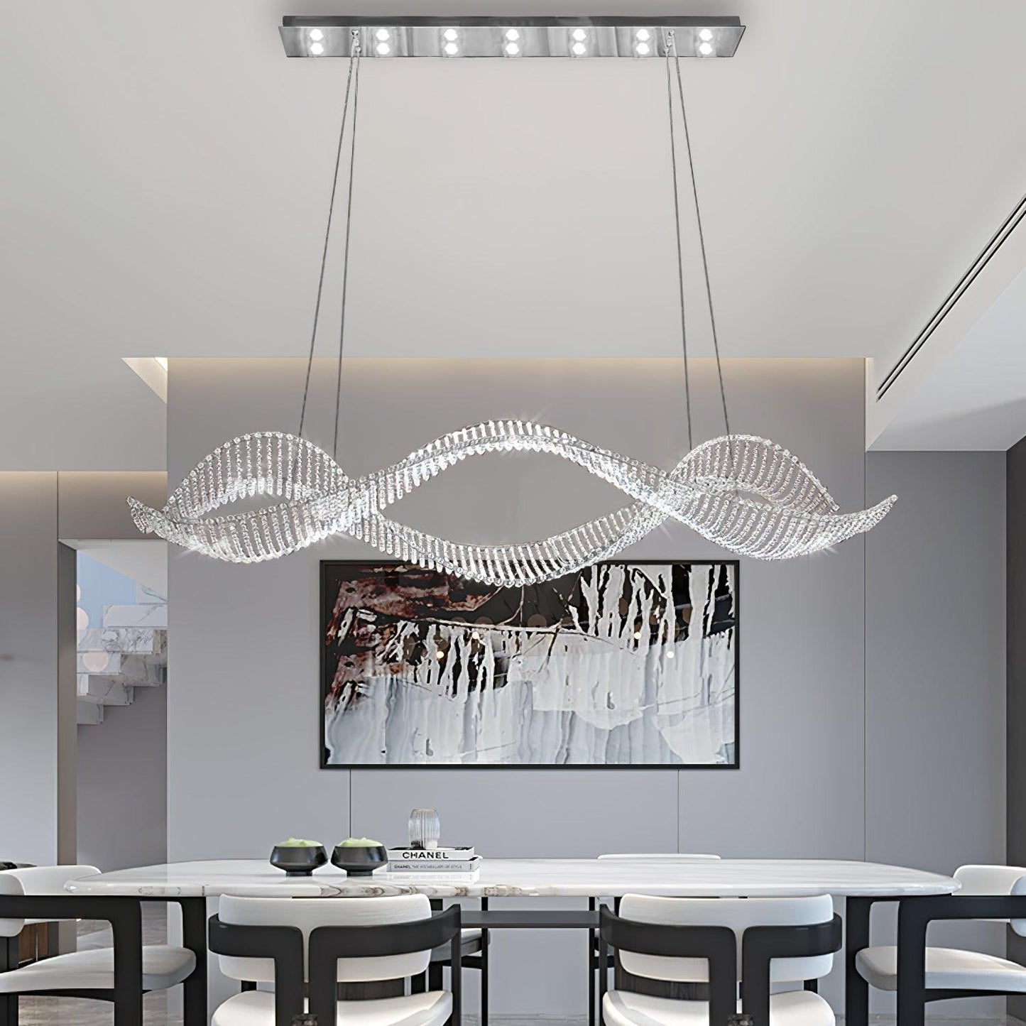 Alon Crystal Chandelier Luxury LED Pendant Light