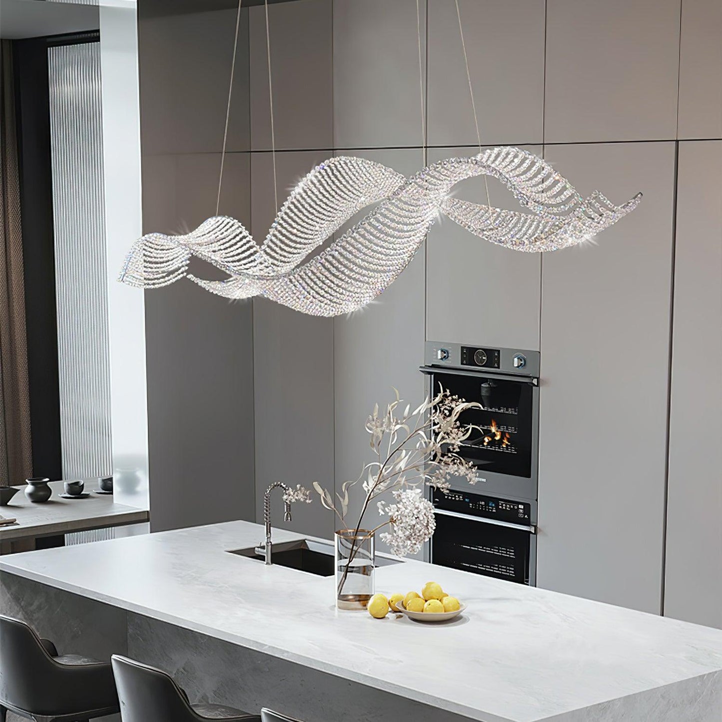 Alon Crystal Chandelier Luxury LED Pendant Light