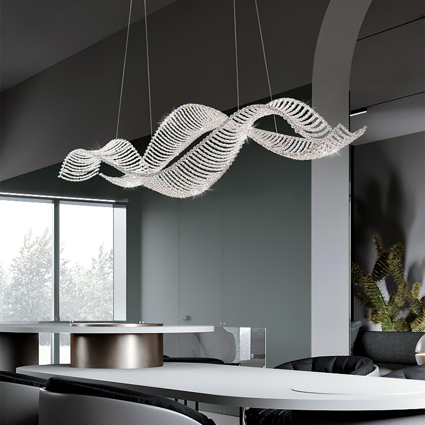 Alon Crystal Chandelier Luxury LED Pendant Light