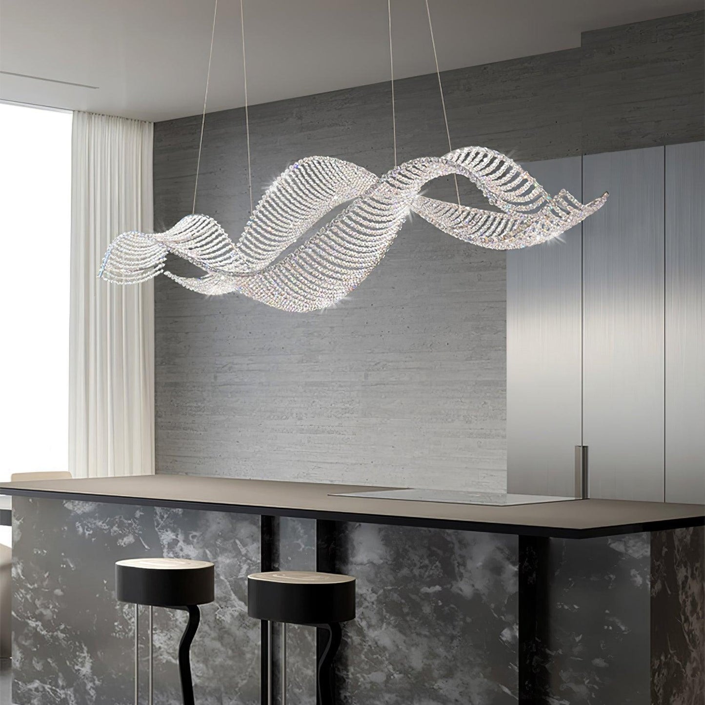 Alon Crystal Chandelier Luxury LED Pendant Light