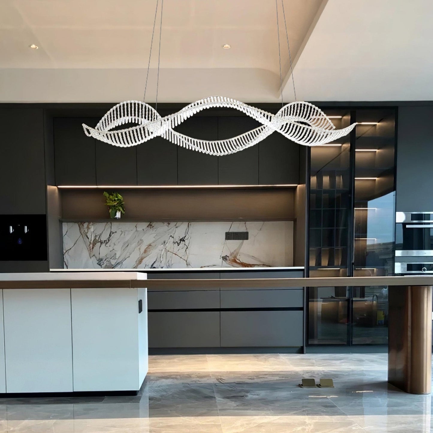 Alon Crystal Chandelier Luxury LED Pendant Light