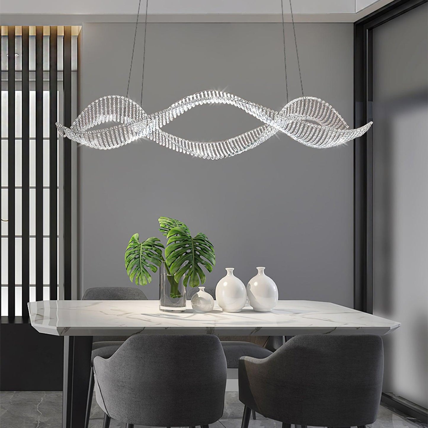 Alon Crystal Chandelier Luxury LED Pendant Light