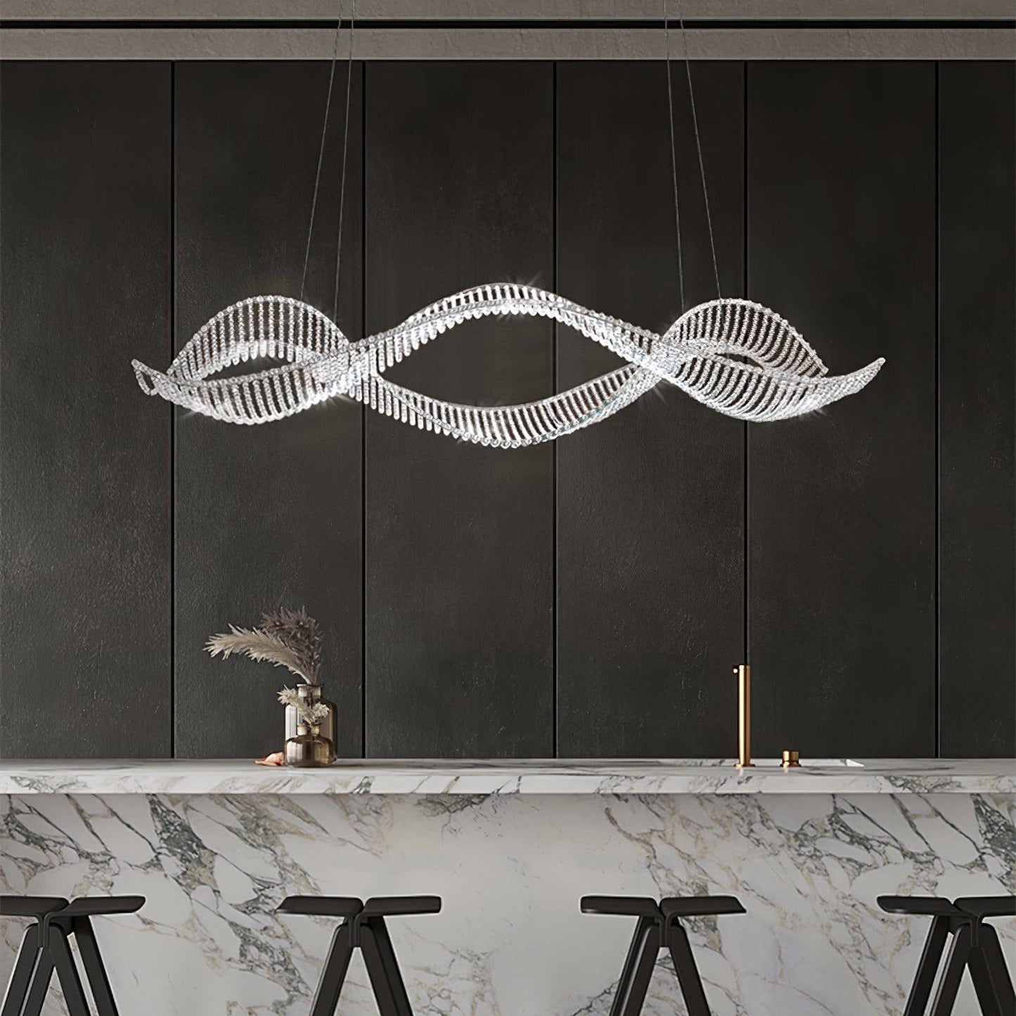 Alon Crystal Chandelier Luxury LED Pendant Light