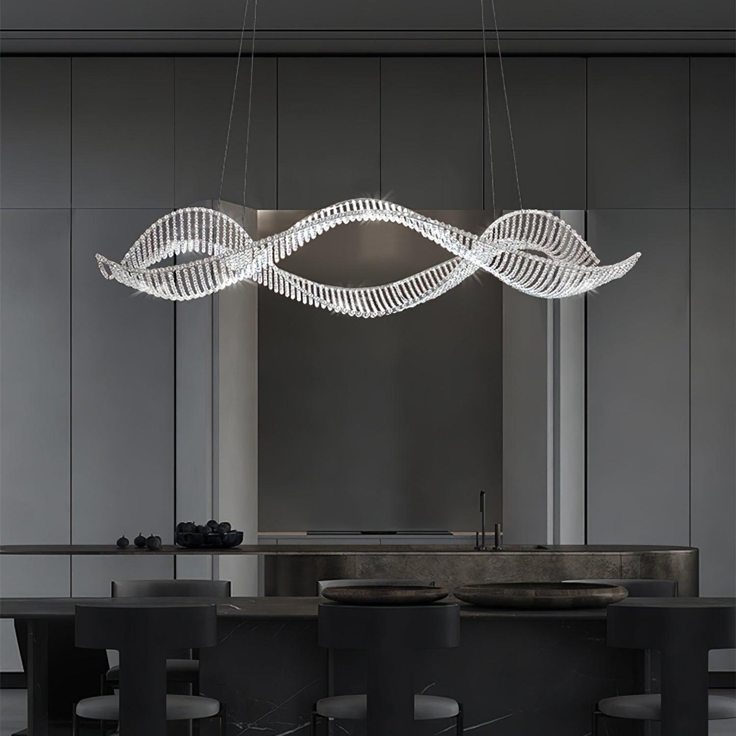 Alon Crystal Chandelier Luxury LED Pendant Light