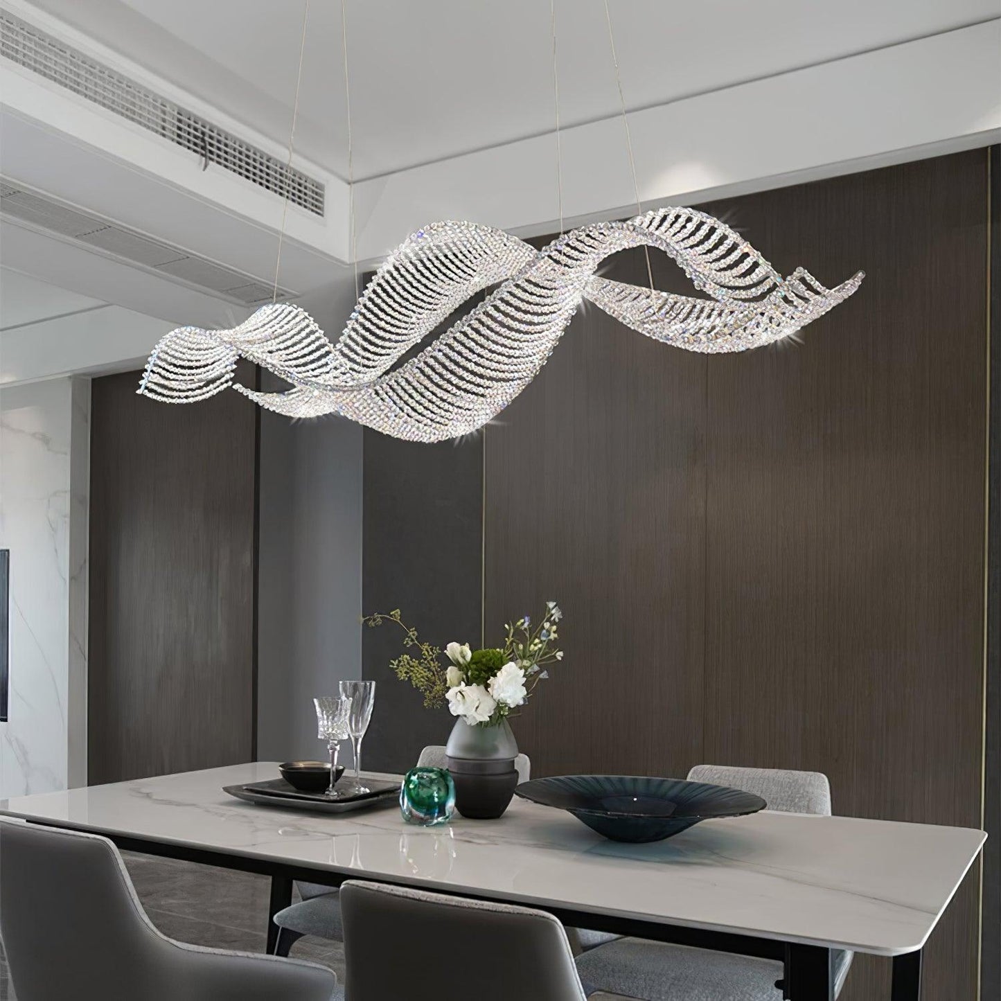 Alon Crystal Chandelier Luxury LED Pendant Light