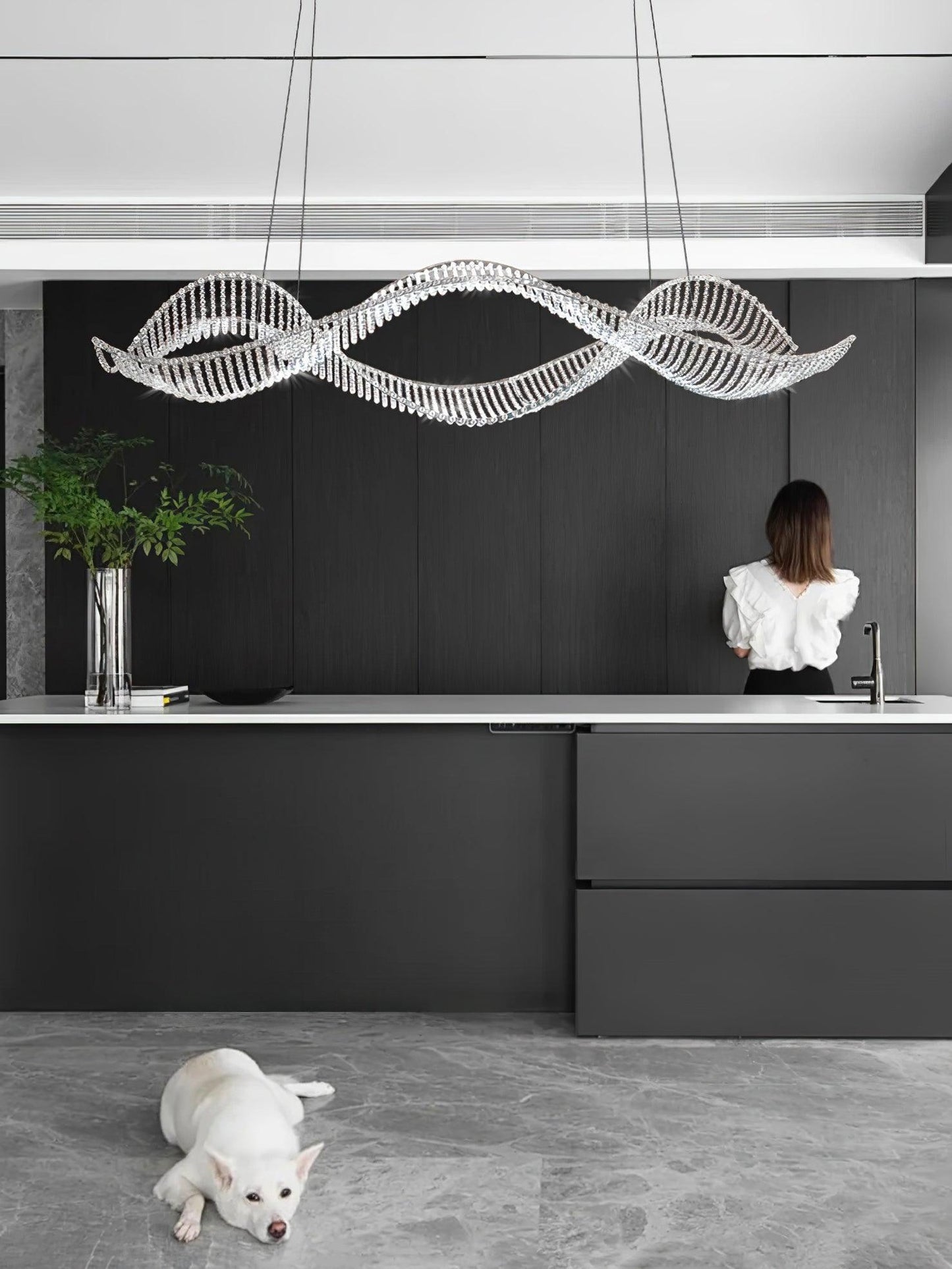 Alon Crystal Chandelier Luxury LED Pendant Light