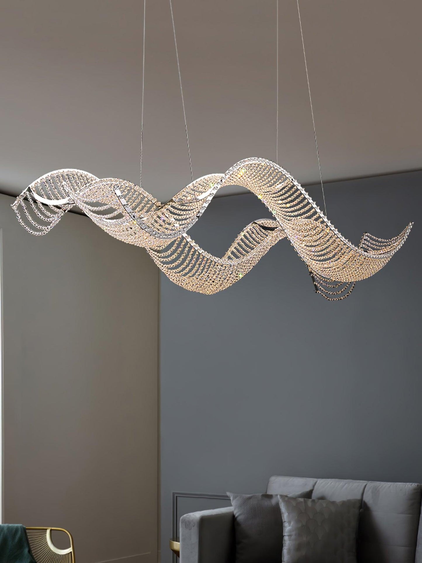 Alon Crystal Chandelier Luxury LED Pendant Light