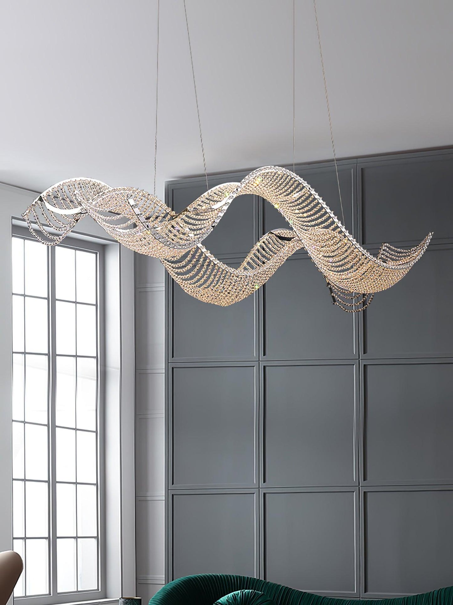 Alon Crystal Chandelier Luxury LED Pendant Light