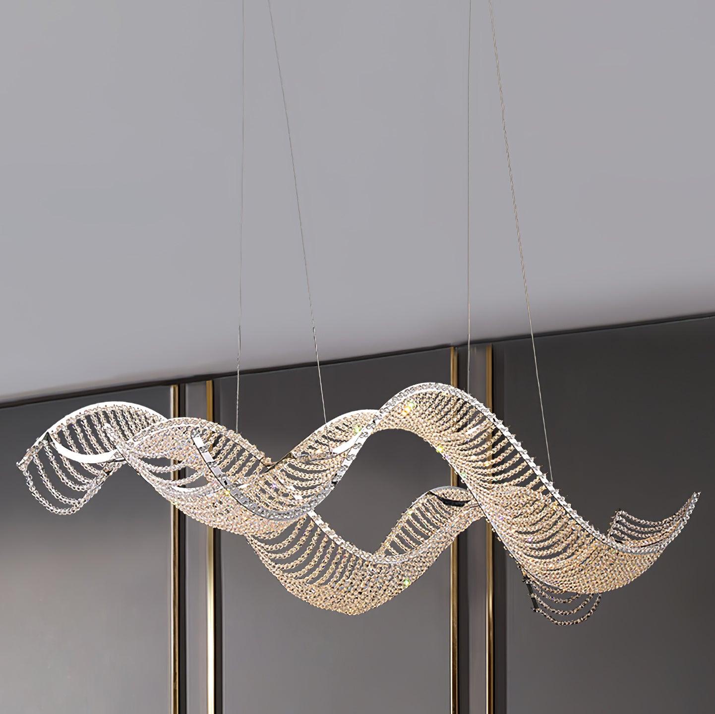 Alon Crystal Chandelier Luxury LED Pendant Light