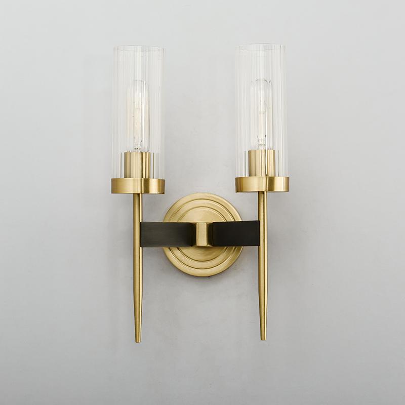 Vakkerlight Alouette Brass Wall Sconce with Dual Head Option