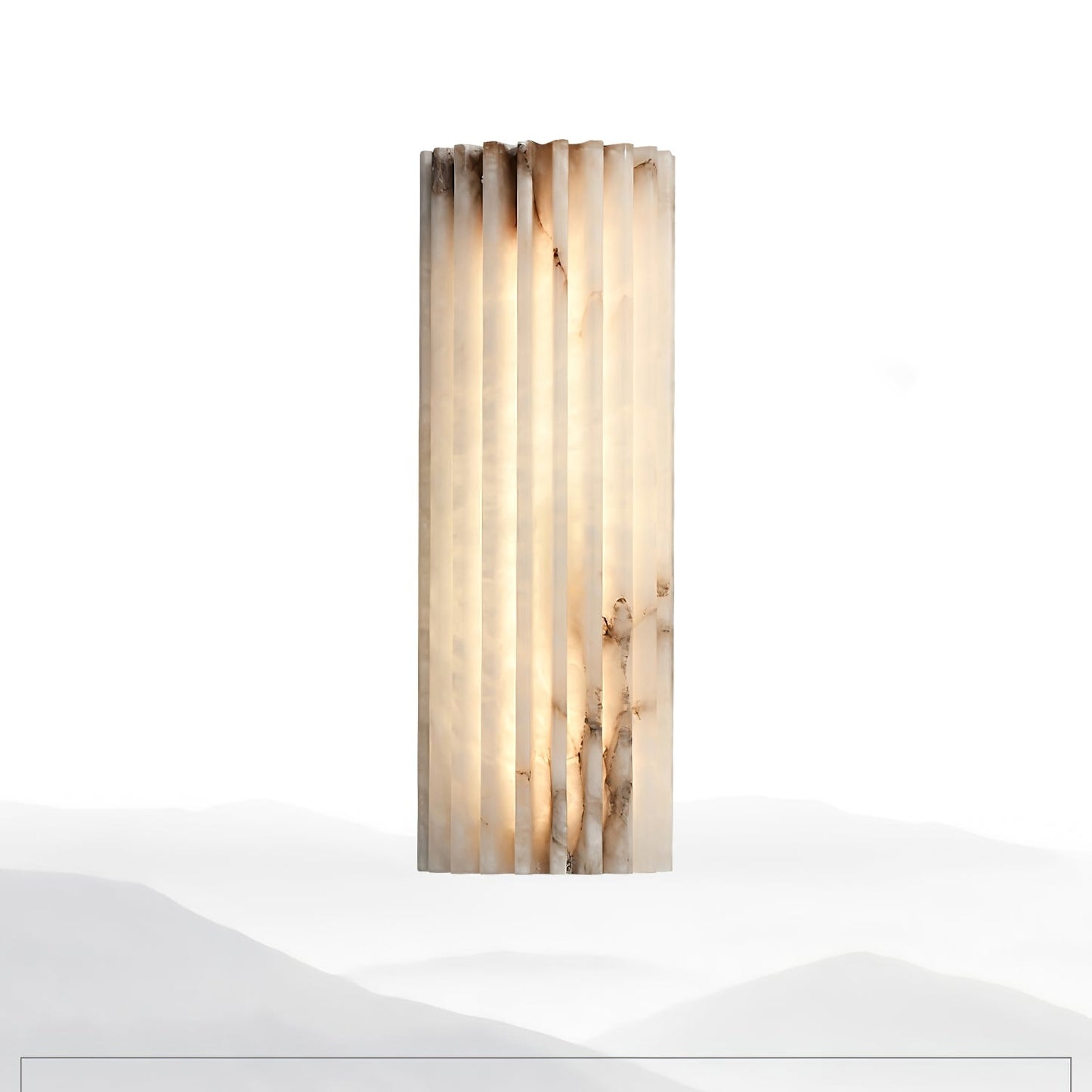 Alvia Alabaster Hand‑Carved Wall Light with Integrated LED