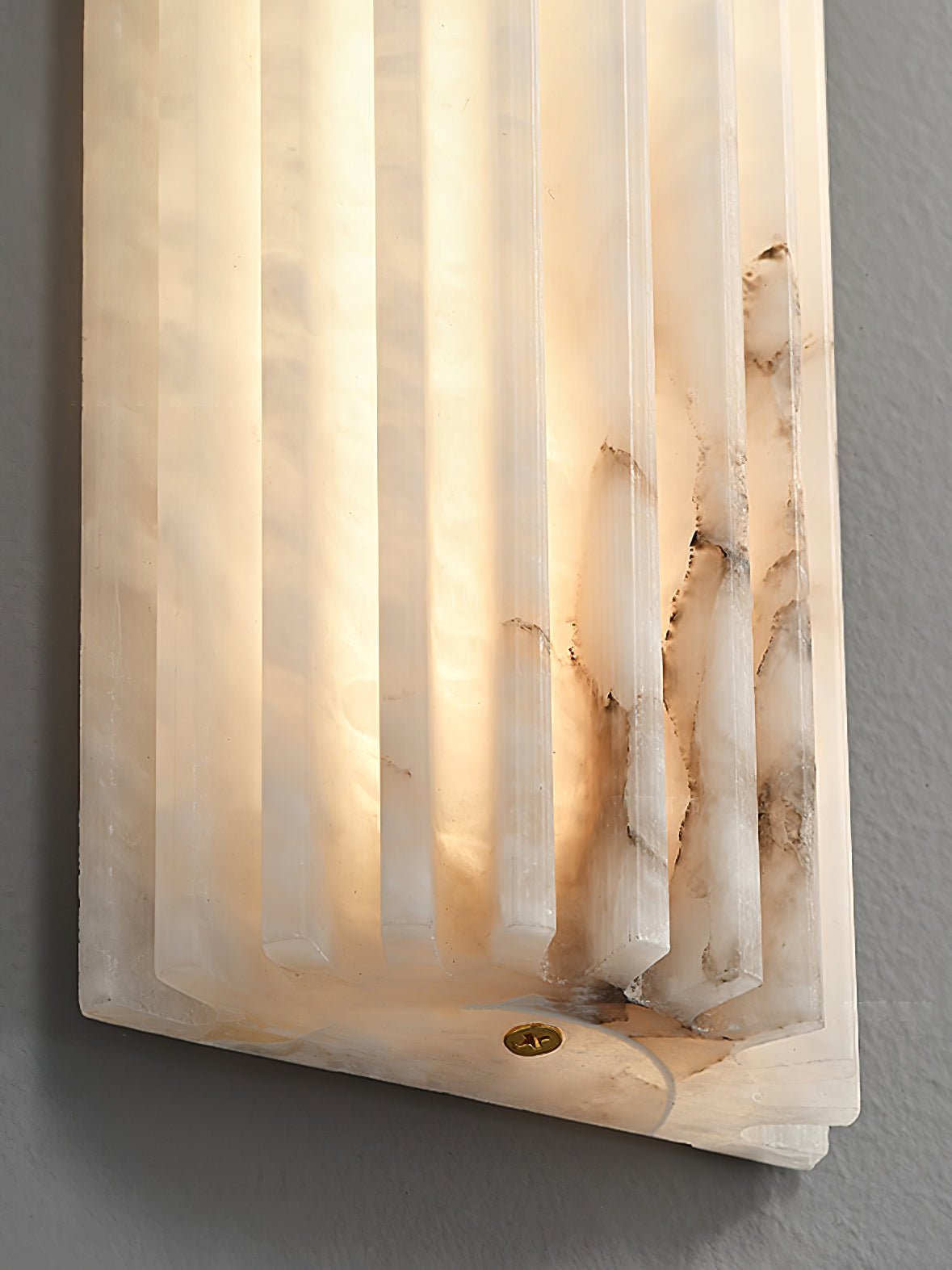 Alvia Alabaster Hand‑Carved Wall Light with Integrated LED