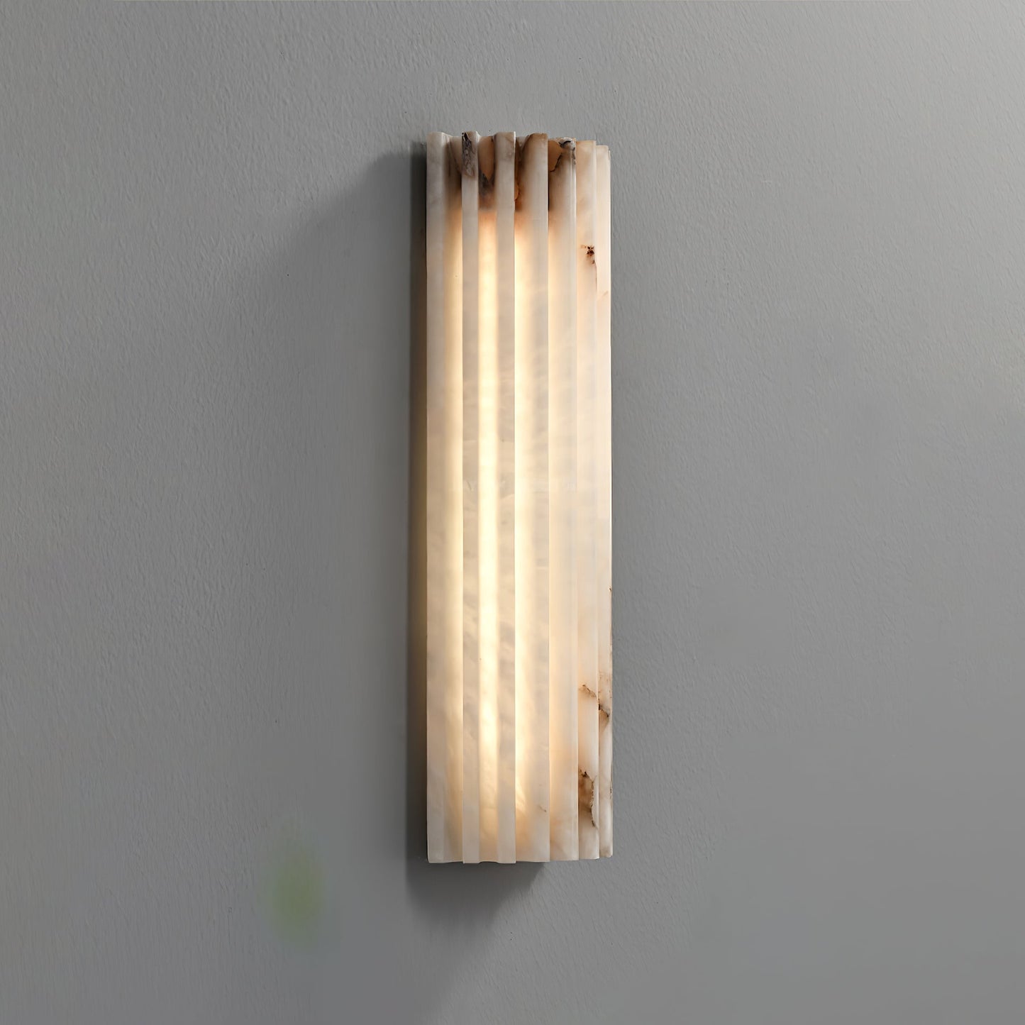 Alvia Alabaster Hand‑Carved Wall Light with Integrated LED