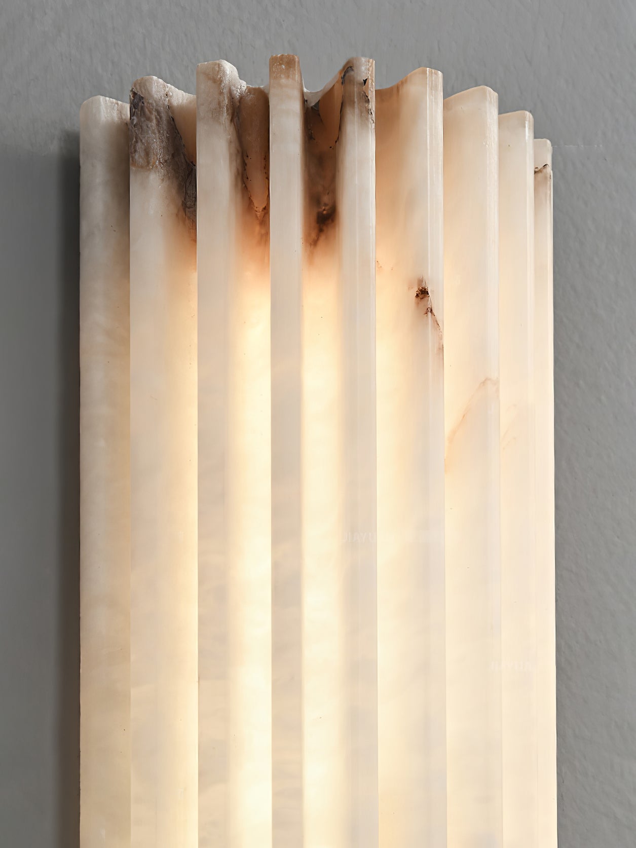 Alvia Alabaster Hand‑Carved Wall Light with Integrated LED