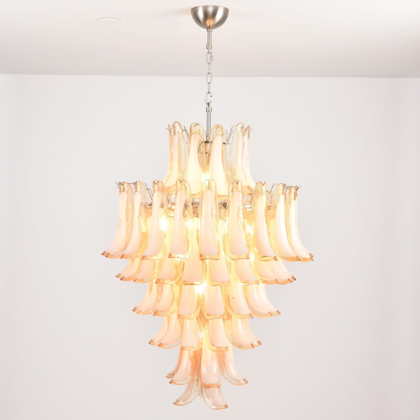 Amber Cloud Murano Glass Petals Chandelier - YIOSI