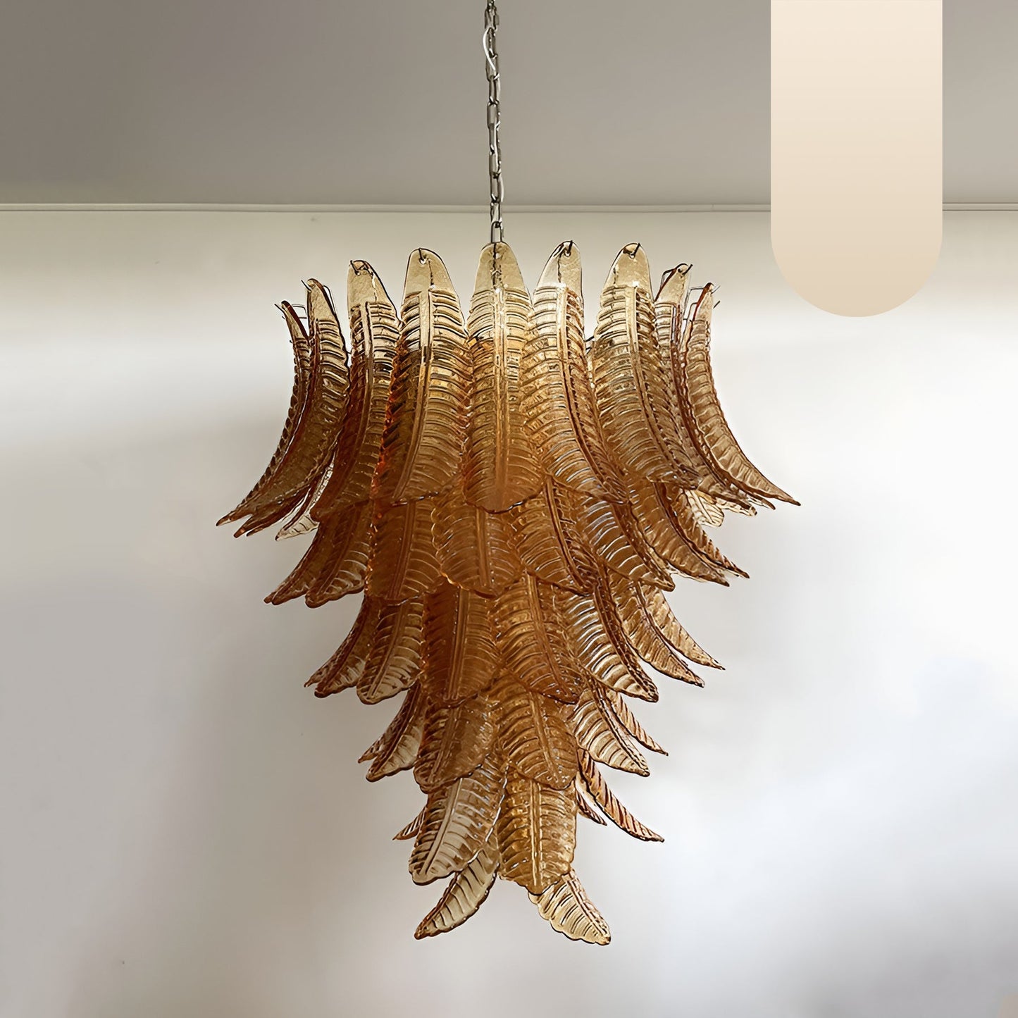 Amber Leaf Cascade Chandelier - YIOSI