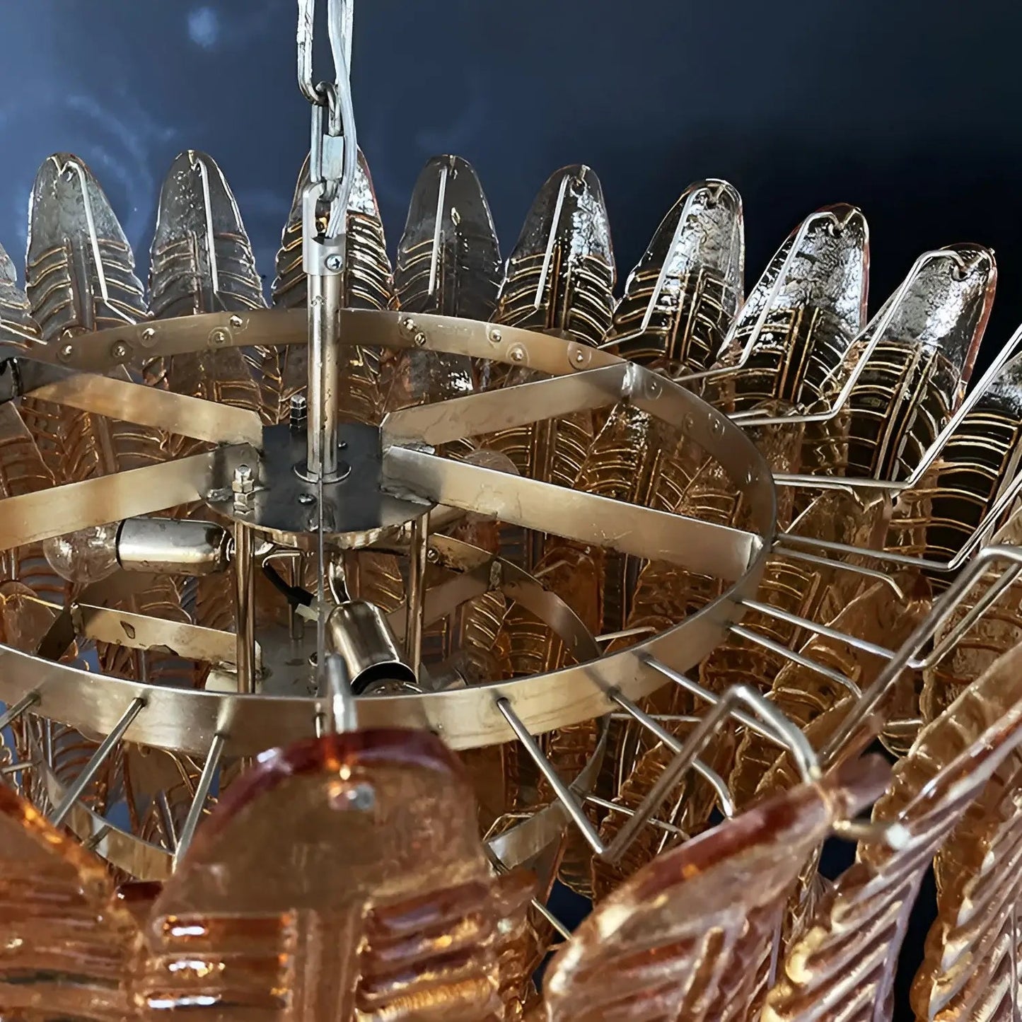 Amber Leaf Cascade Chandelier - YIOSI