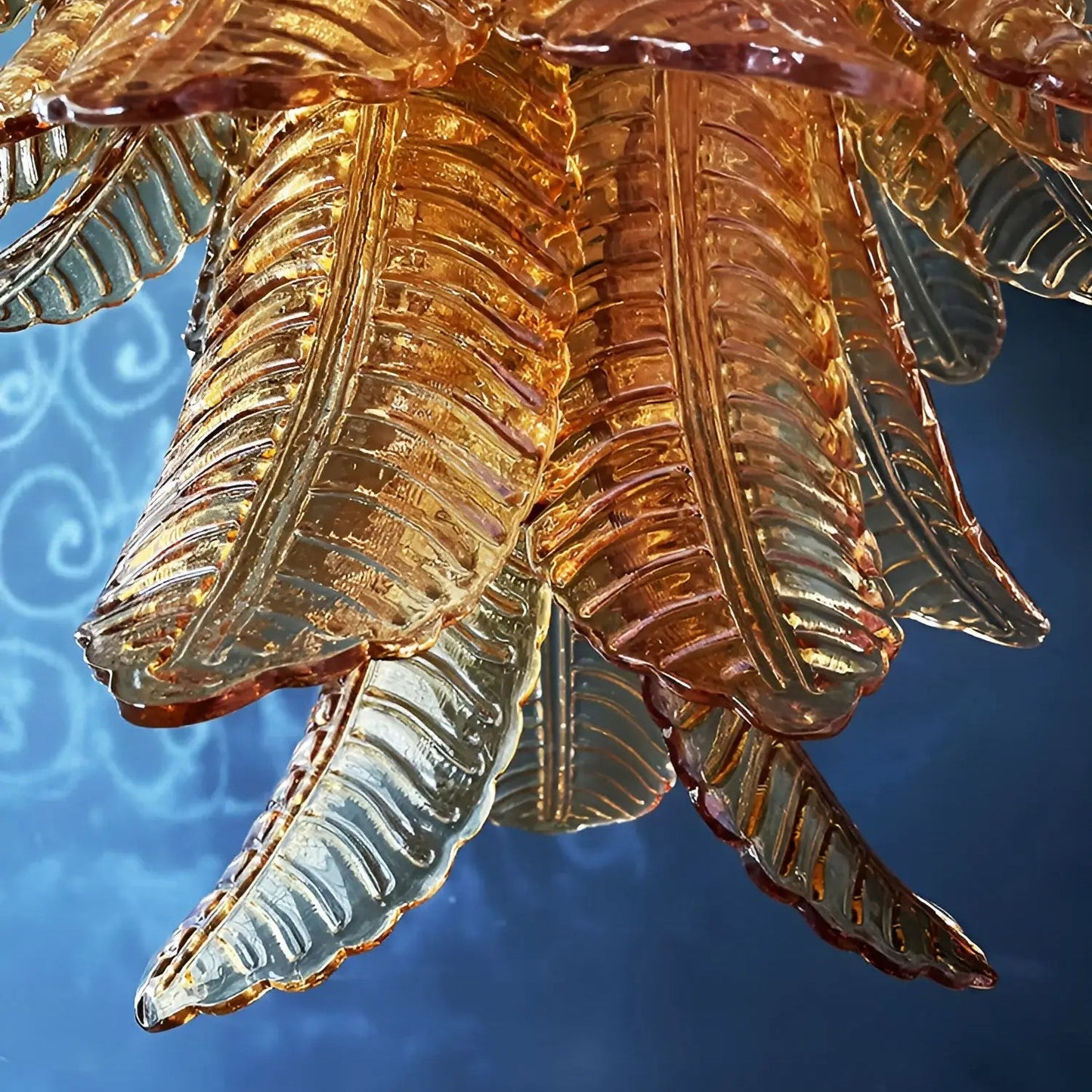 Amber Leaf Cascade Chandelier - YIOSI