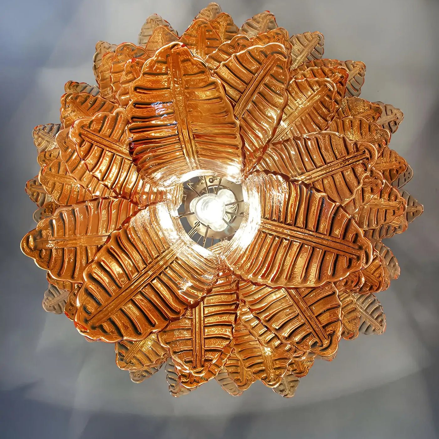 Amber Leaf Cascade Chandelier - YIOSI