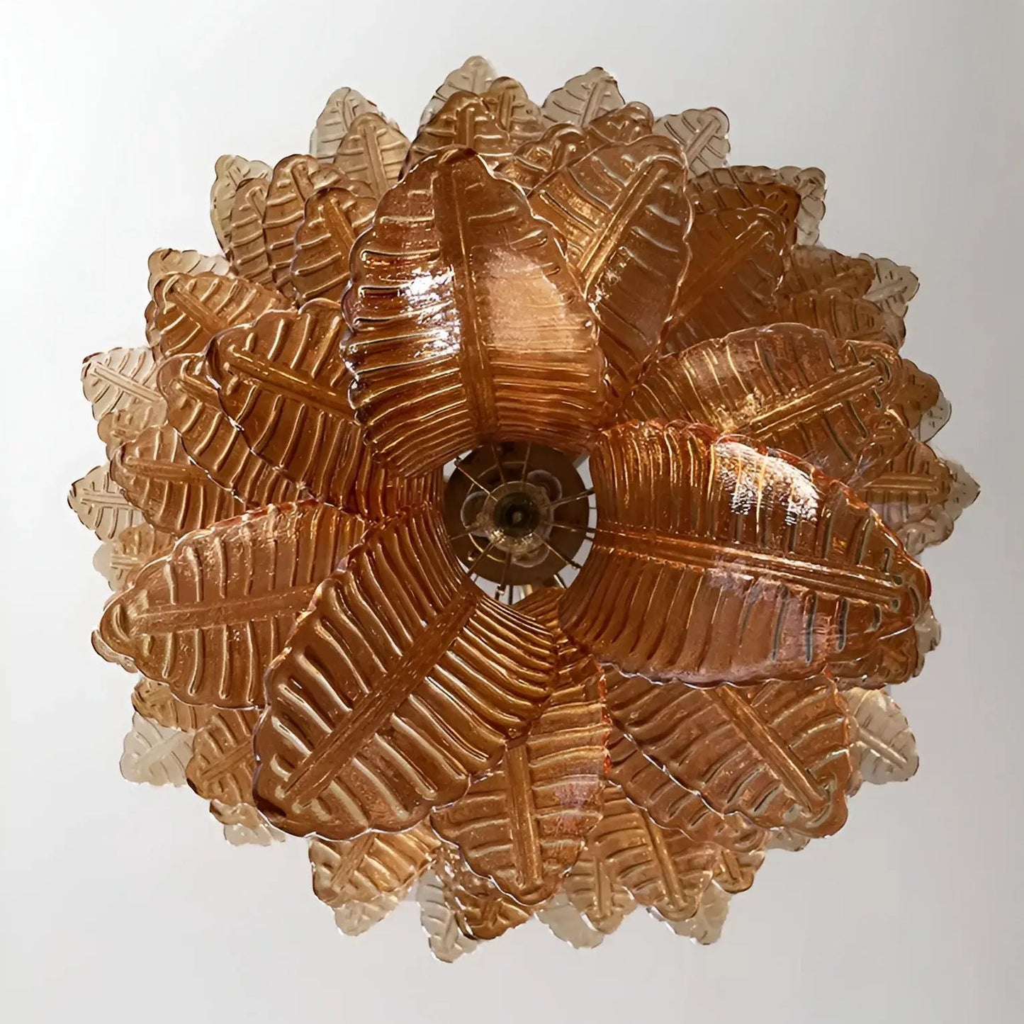 Amber Leaf Cascade Chandelier - YIOSI