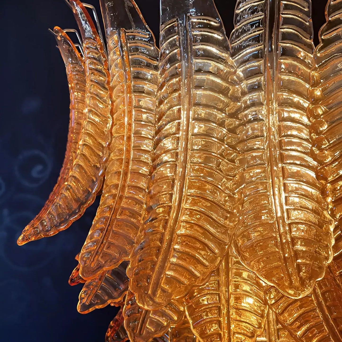 Amber Leaf Cascade Chandelier - YIOSI
