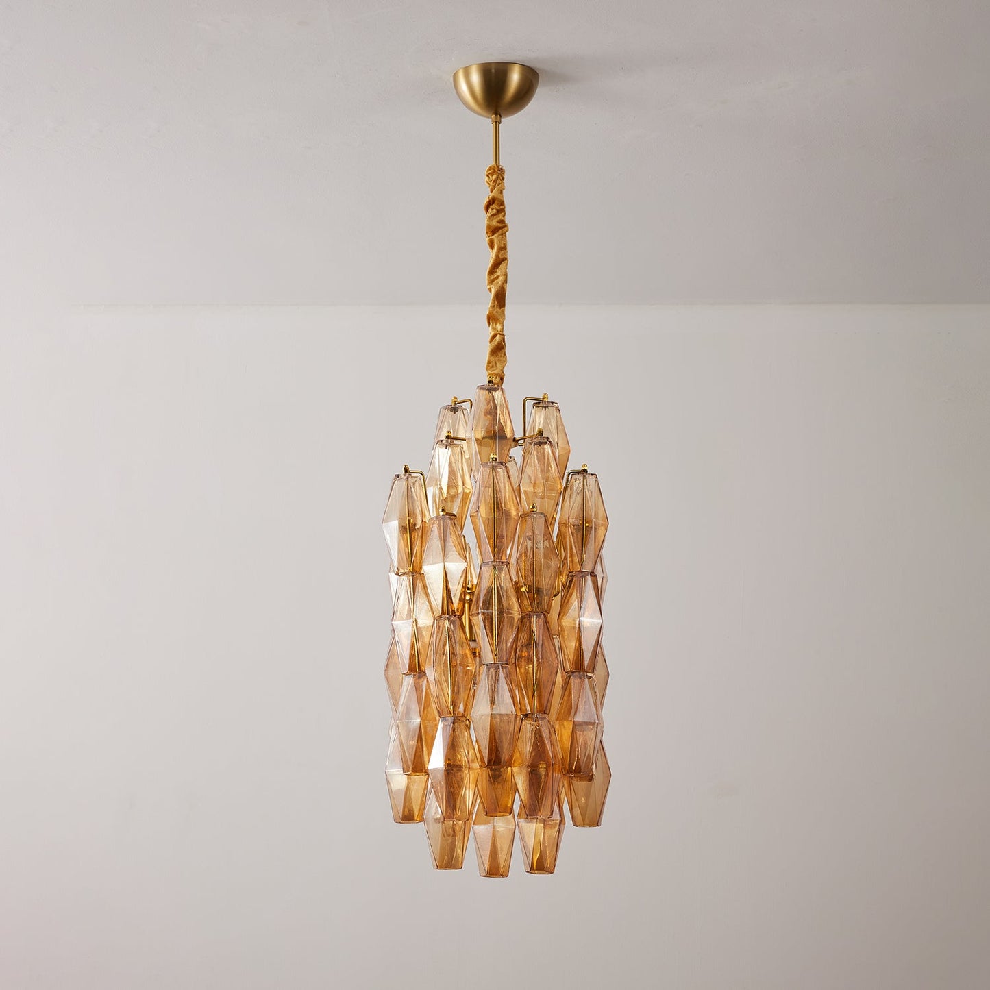 Amber Prism Long Chandelier - YIOSI