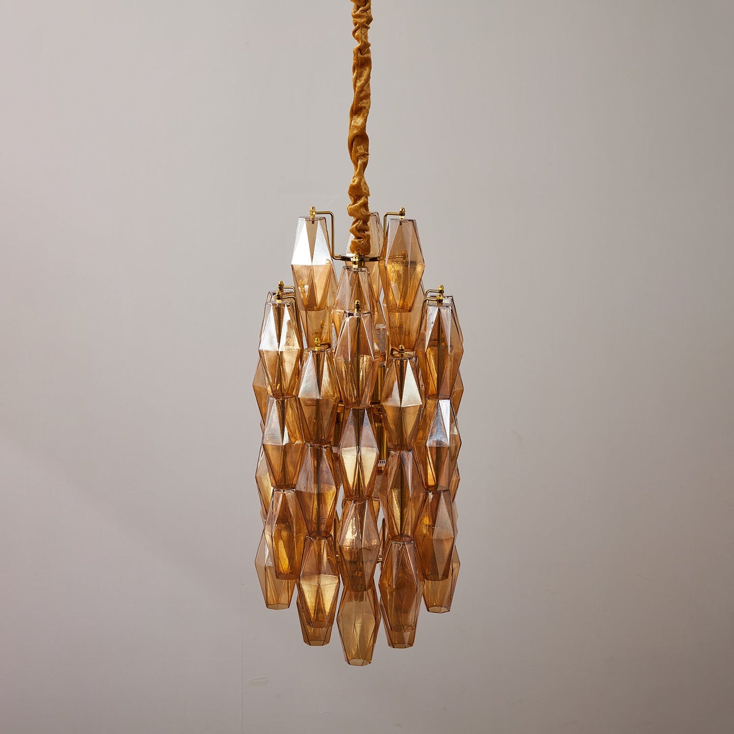 Amber Prism Long Chandelier - YIOSI