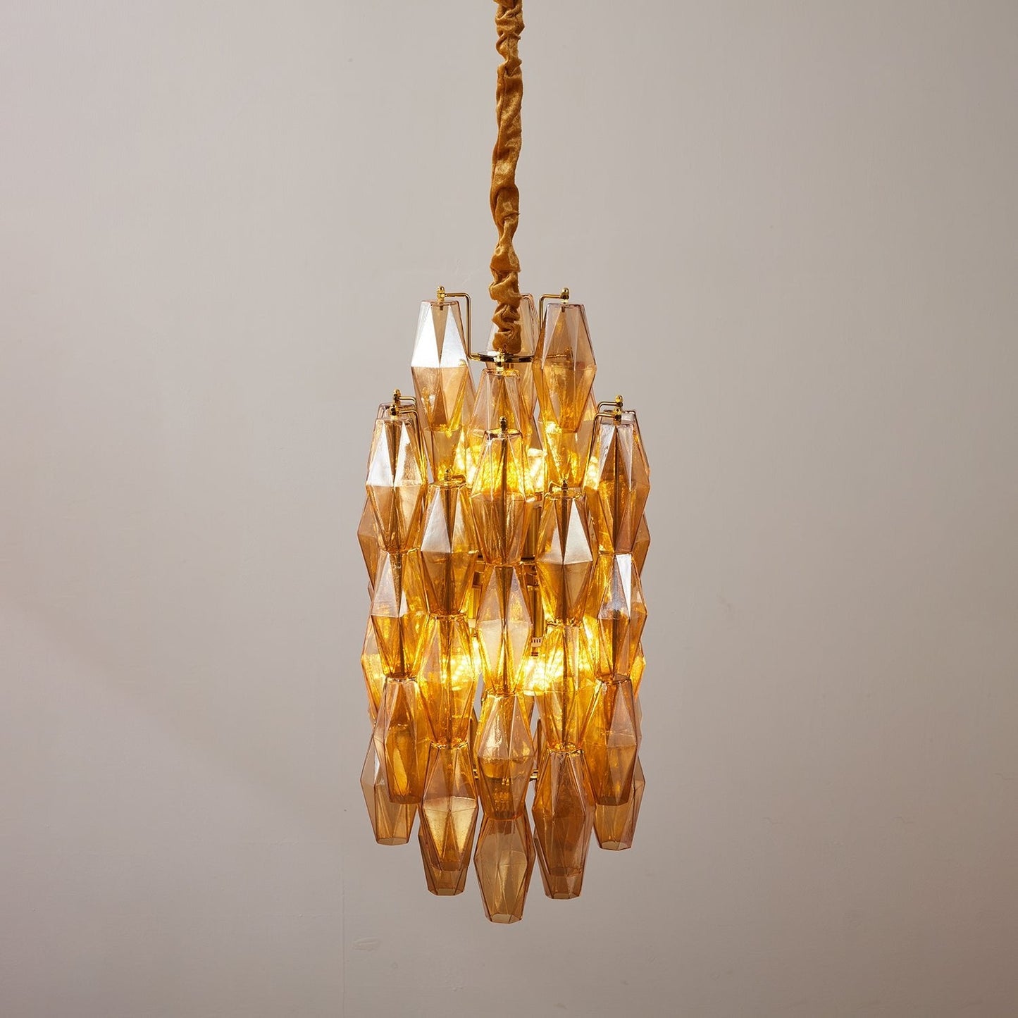 Amber Prism Long Chandelier - YIOSI