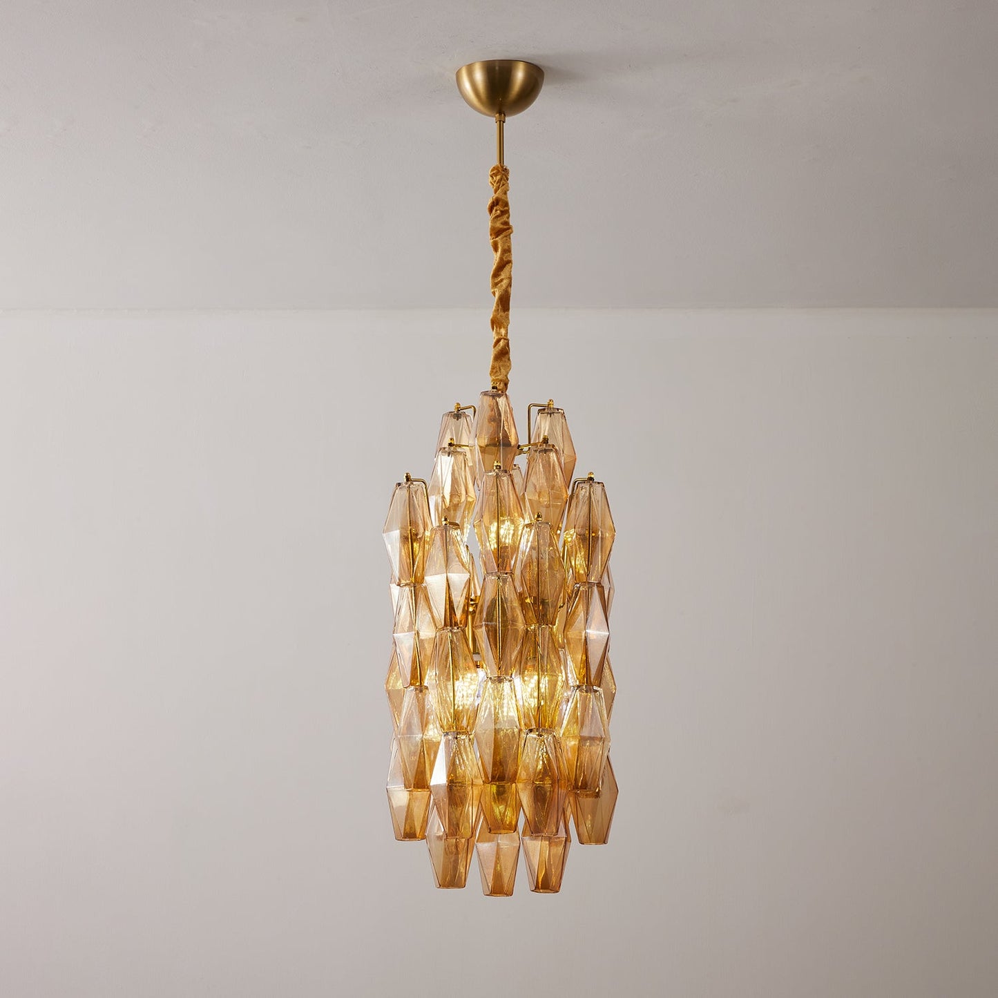 Amber Prism Long Chandelier - YIOSI