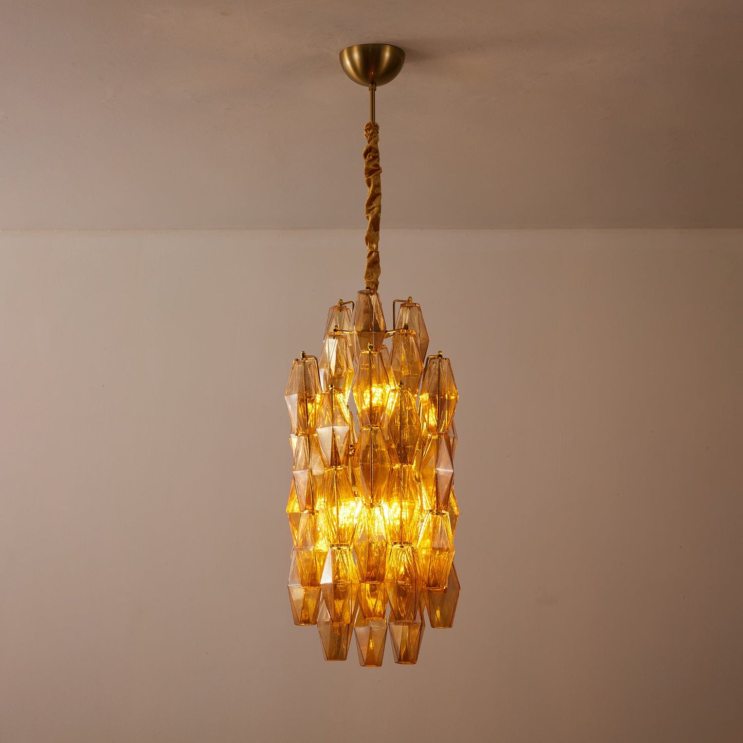 Amber Prism Long Chandelier - YIOSI