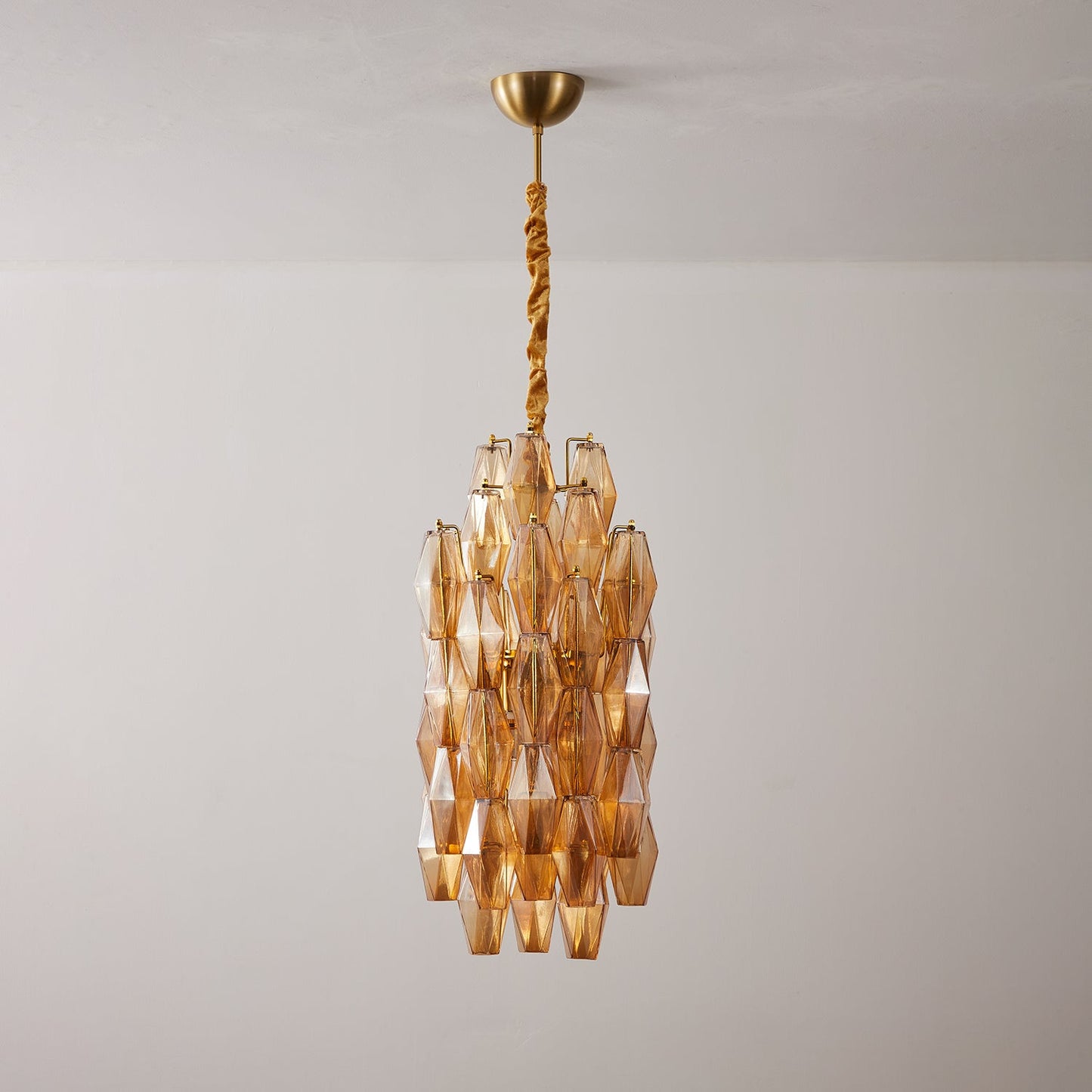 Amber Prism Long Chandelier - YIOSI