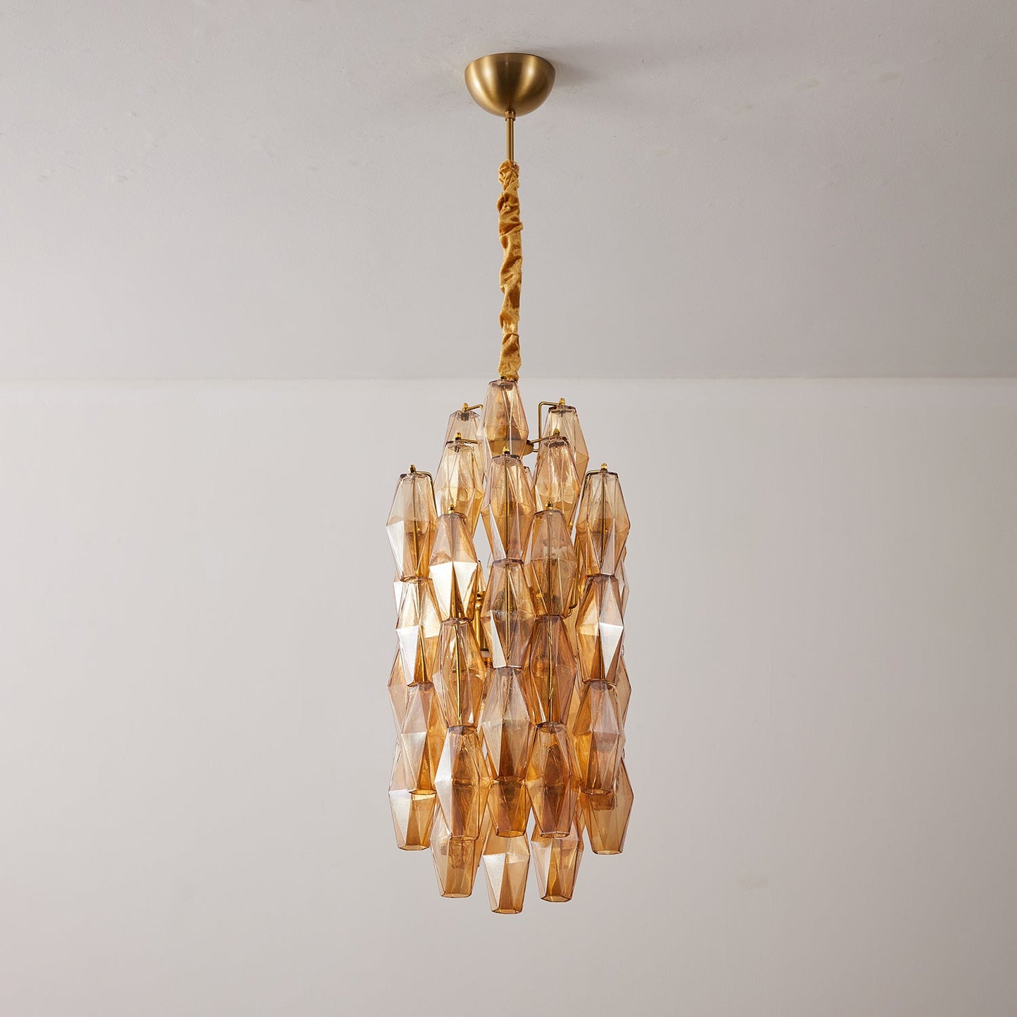 Amber Prism Long Chandelier - YIOSI