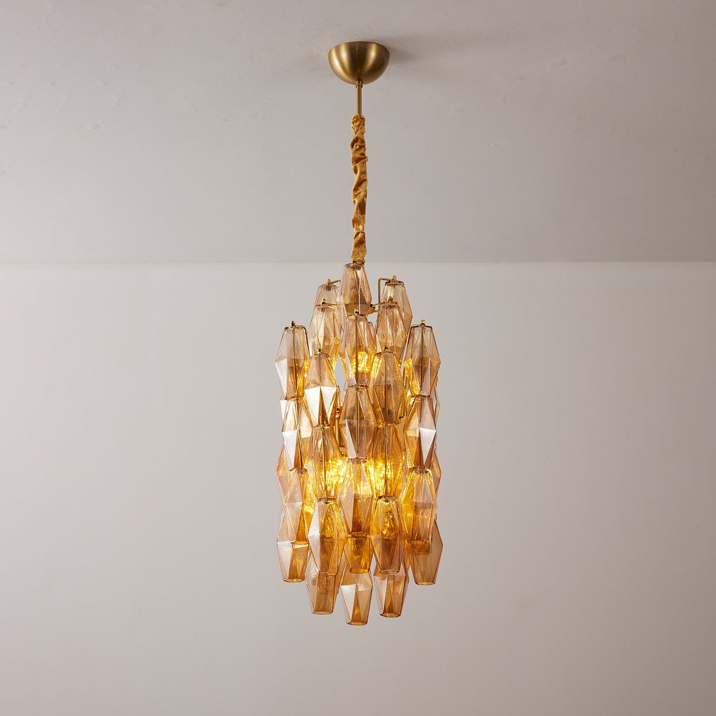 Amber Prism Long Chandelier - YIOSI