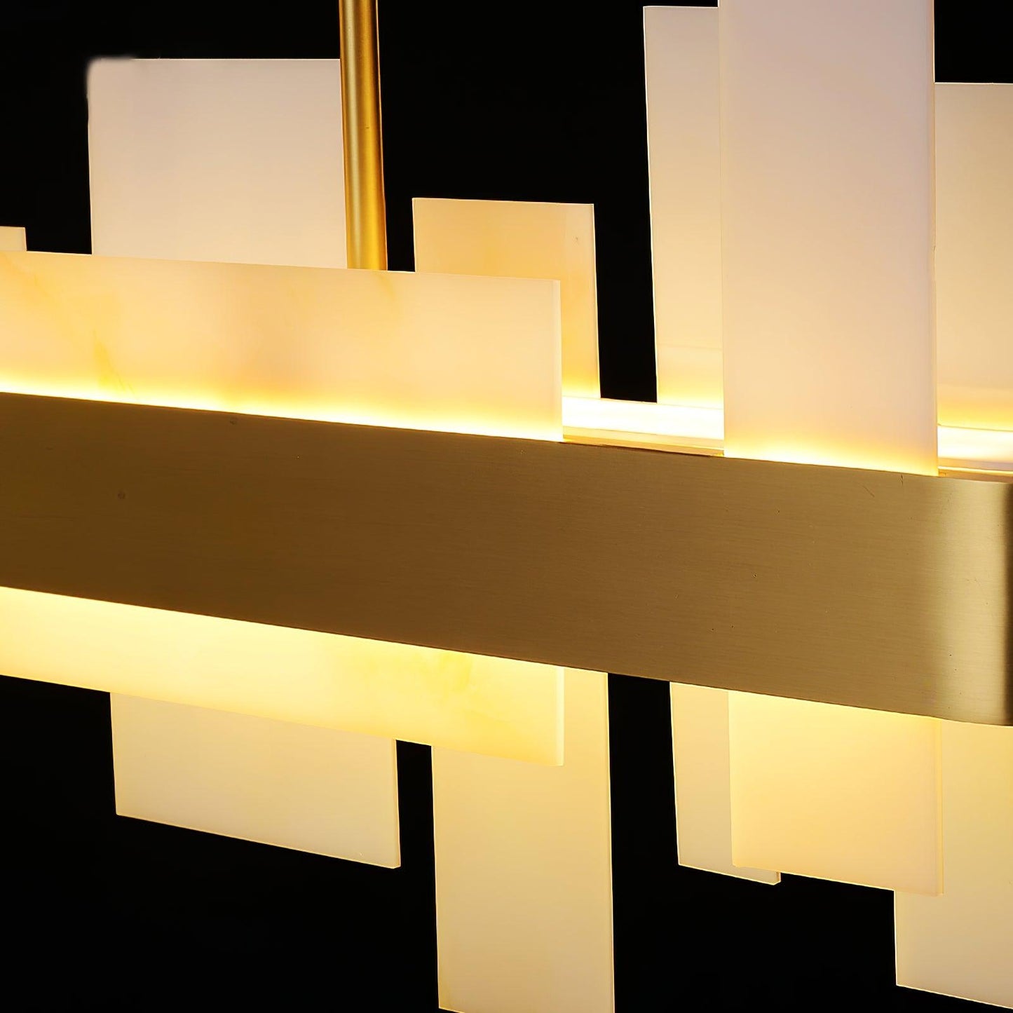 Amelie Brushed Brass & White LED Chandelier – Modern Luxury Lighting