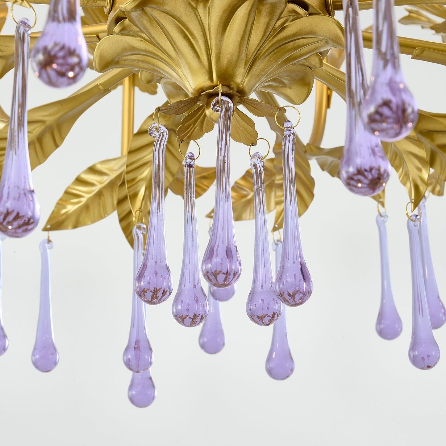 Amethyst Drops Crystal Chandelier - YIOSI