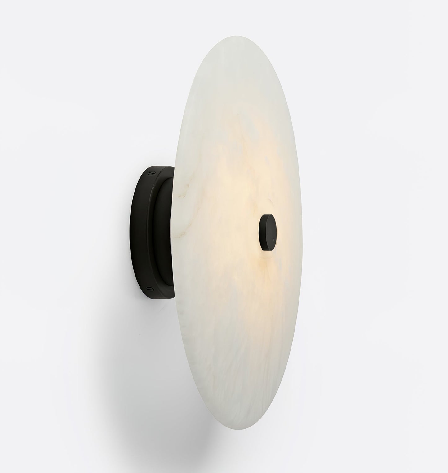 Ankeny Alabaster Brass & White Ceiling Lamp Warm Light